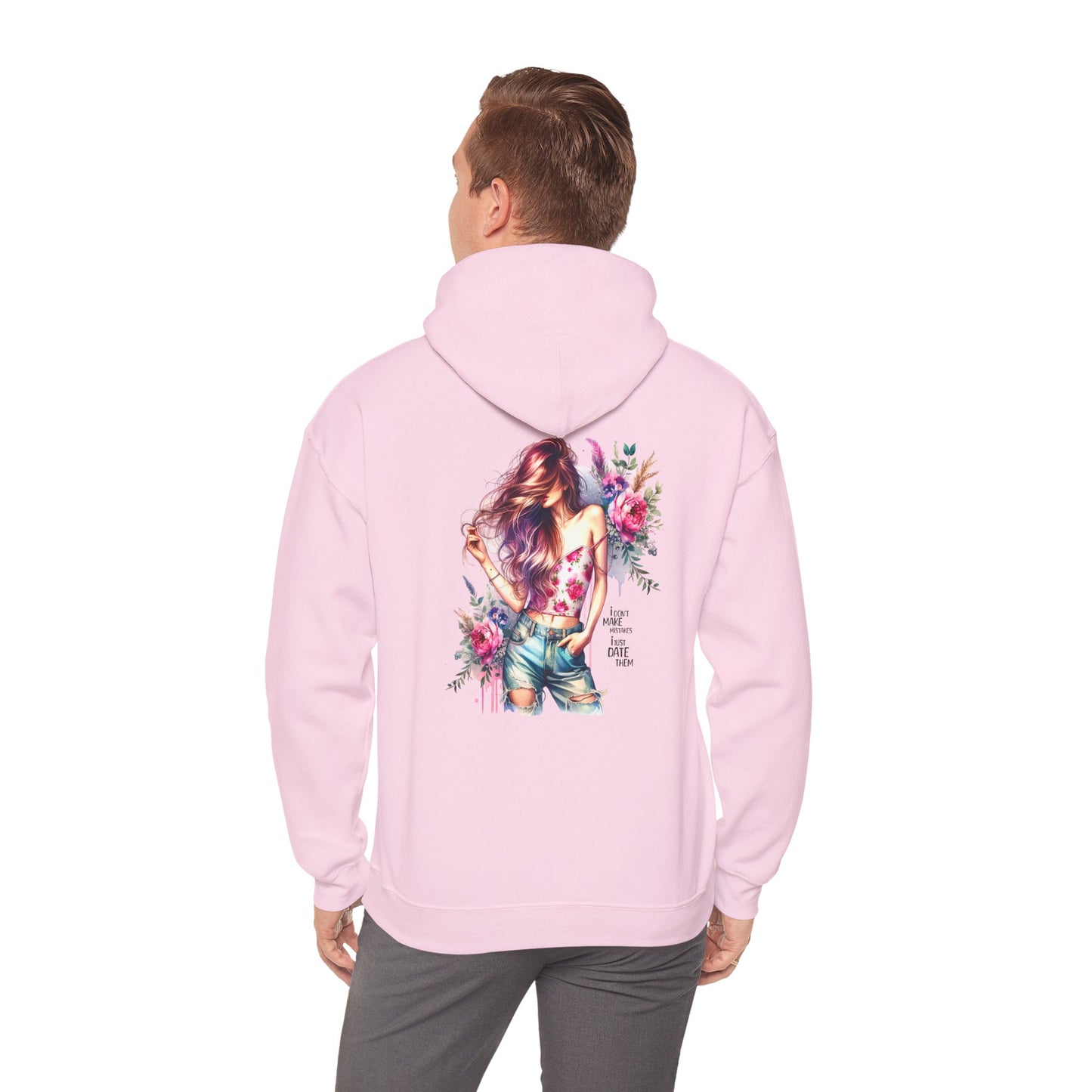 I Don`t Make Mistakes, I Just Date Them Floral Art Unisex Hoodie | Cozy Sweatshirt for Women, Gift for Her, Spring Fashion, Relaxed Style, Stylish Sweatshirt