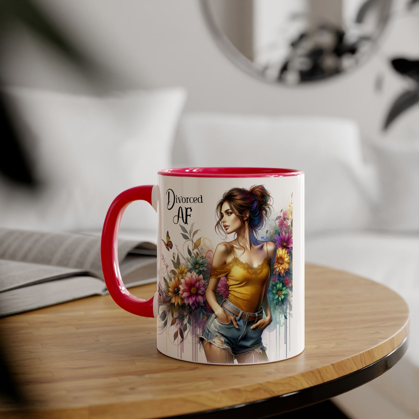 Divorced AF Accent Mug