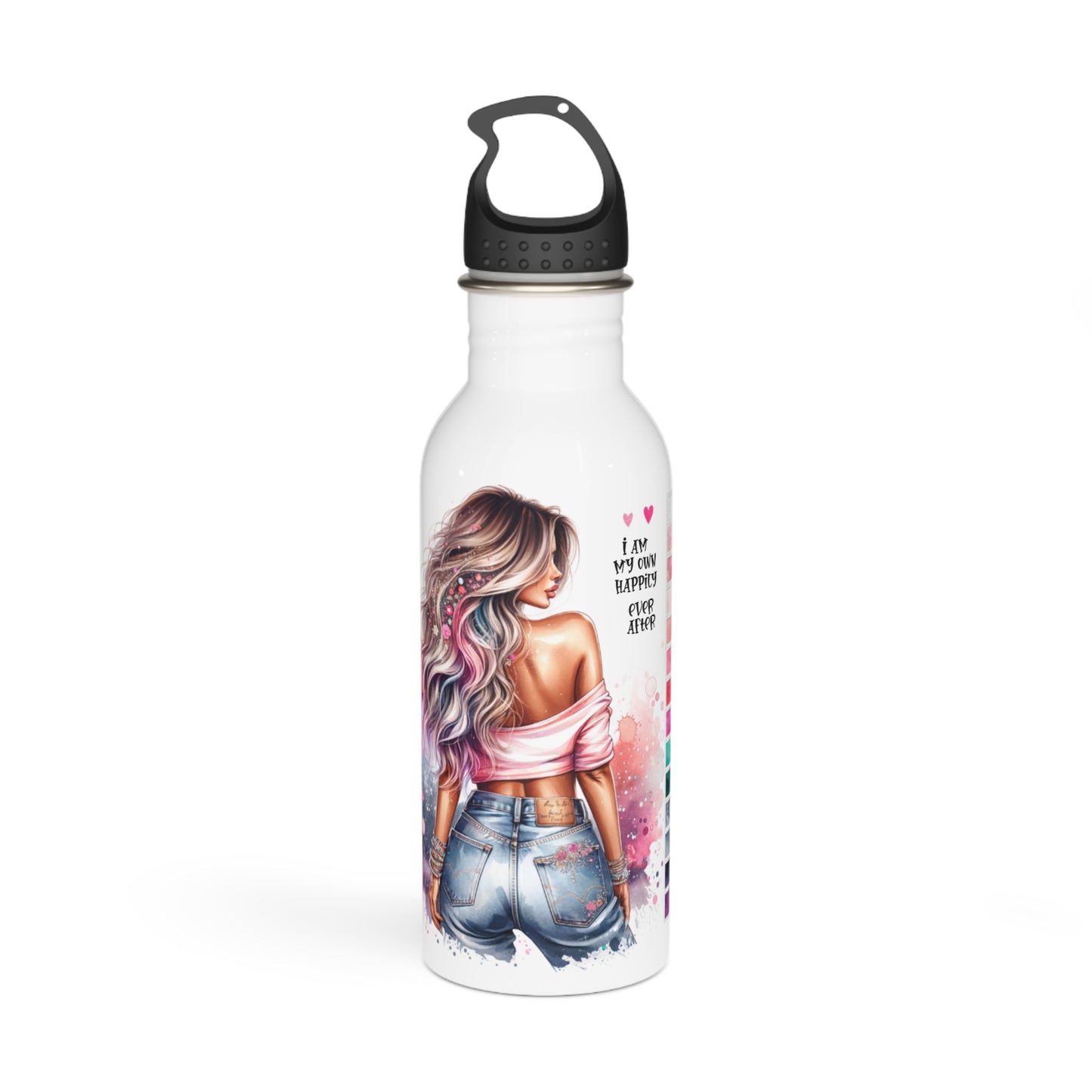 Stylish Motivational Stainless Steel Water Bottle - "I Am My Own Happily Ever After "