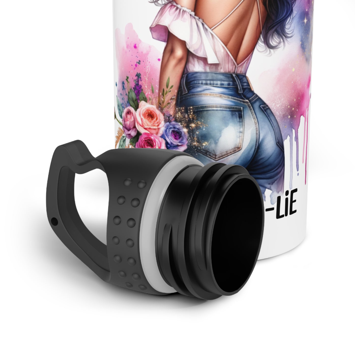 1-800-Boys-Lie Floral Inspirational Water Bottle, Perfect for Workout, Travel, and Gifts, Motivational Drinkware, Unique Everyday Use