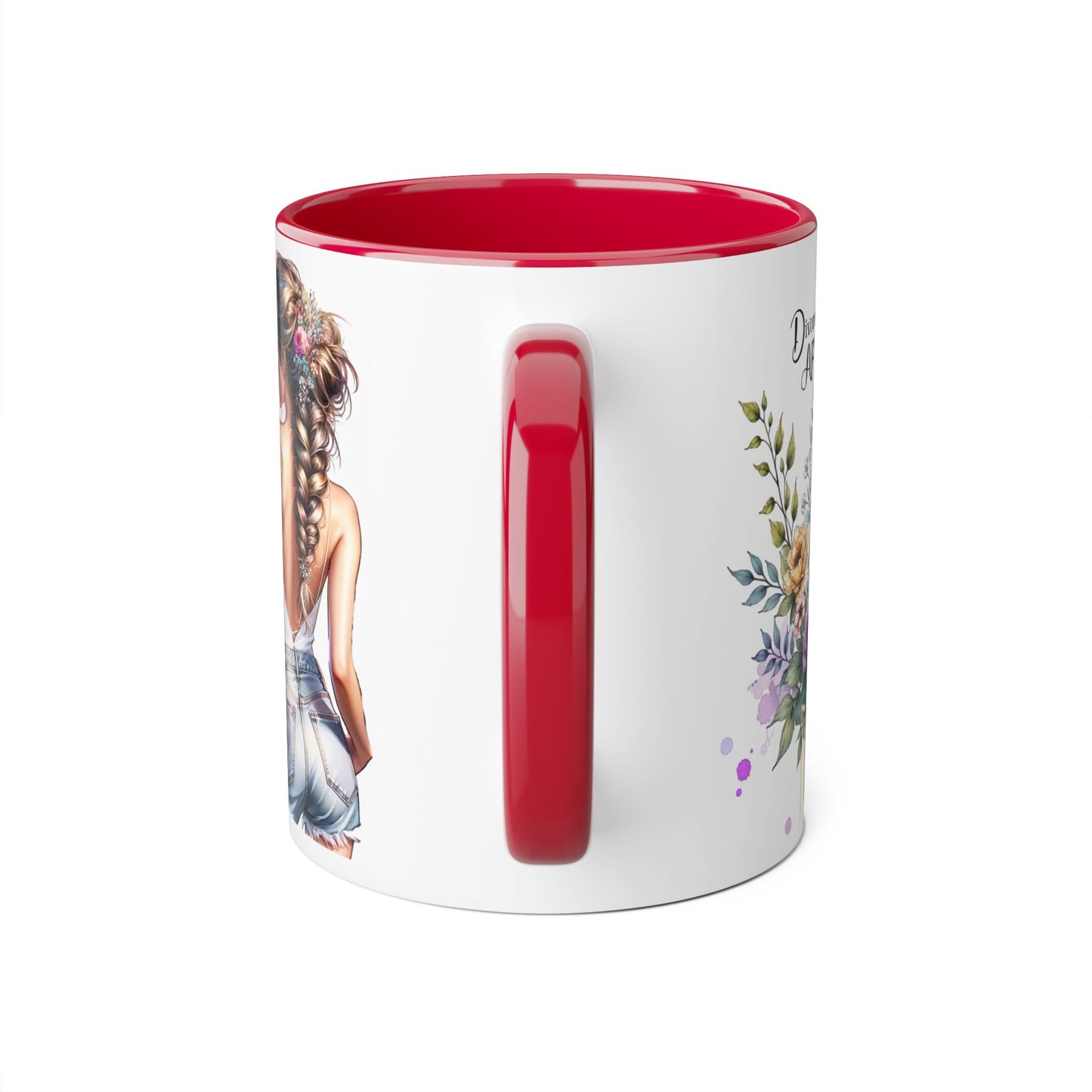Divorced AF Floral Accent Mug - Perfect Gift for Friends, Coffee Lovers, Humor, Self-Care, Divorce Parties