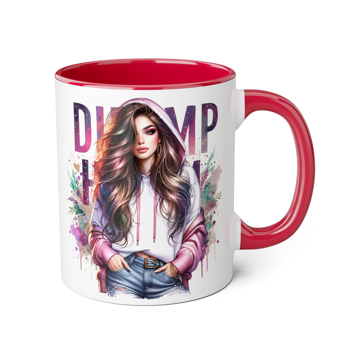 Colorful Dump Hair Mug | Trendy Coffee Cup, Unique Gift for Her, Inspirational Art, Fun Drinkware, Coffee Lovers