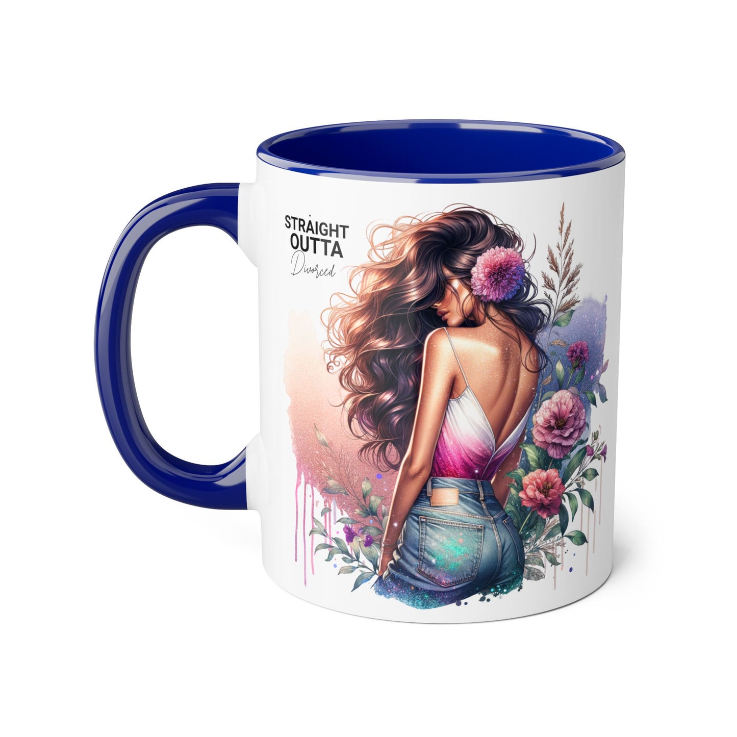 Straight Outta Divorced Humoristic Accent Mug | 11oz Ceramic Coffee Cup for Home, Gift for Friends, Unique Tea Mug, Birthday Gift, Self-Care Décor