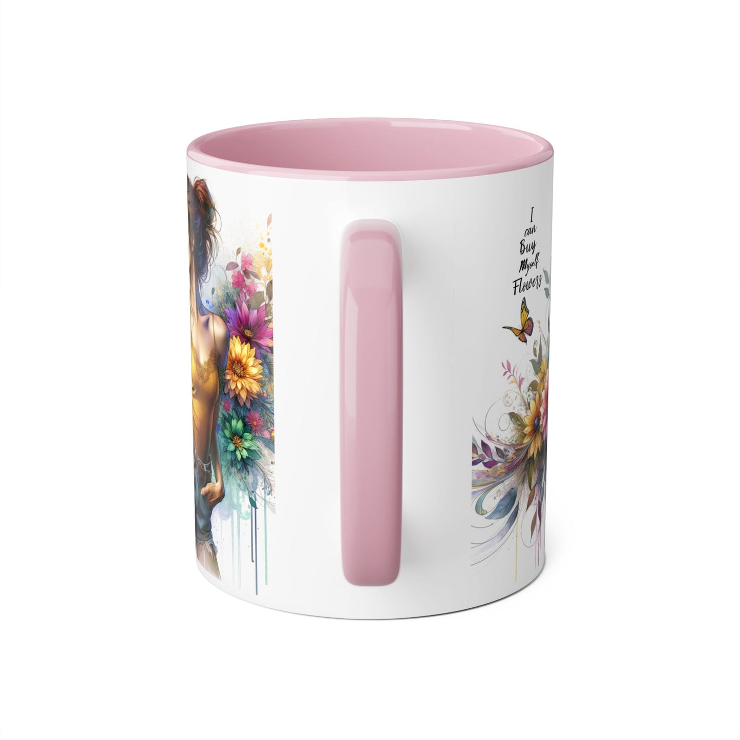 I Can Buy Myself Flowers Floral Vibes Coffee Mug, Art Mug for Flower Lovers, Gift for Gardeners, Birthday Mug, Home Decor