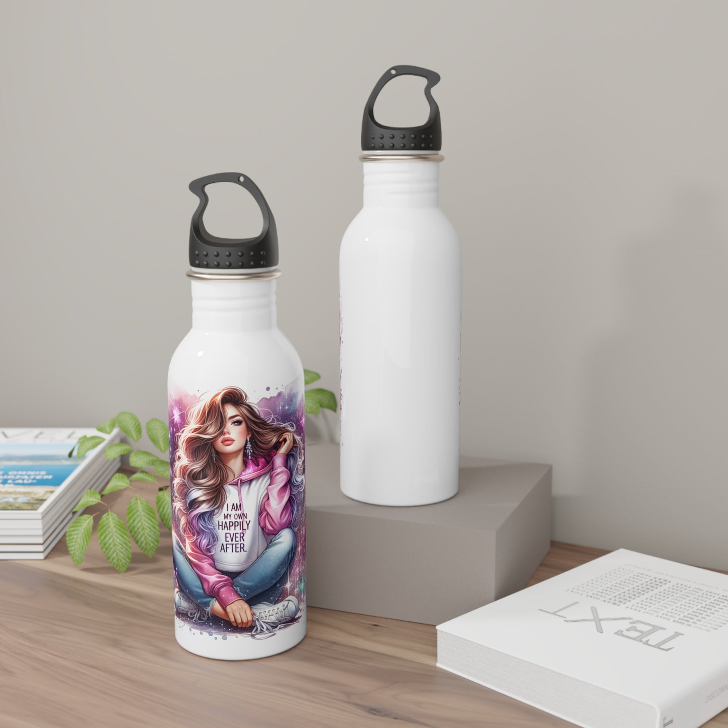 Colorful Inspirational Stainless Steel Water Bottle | 'I Am My Own Happily Ever After '