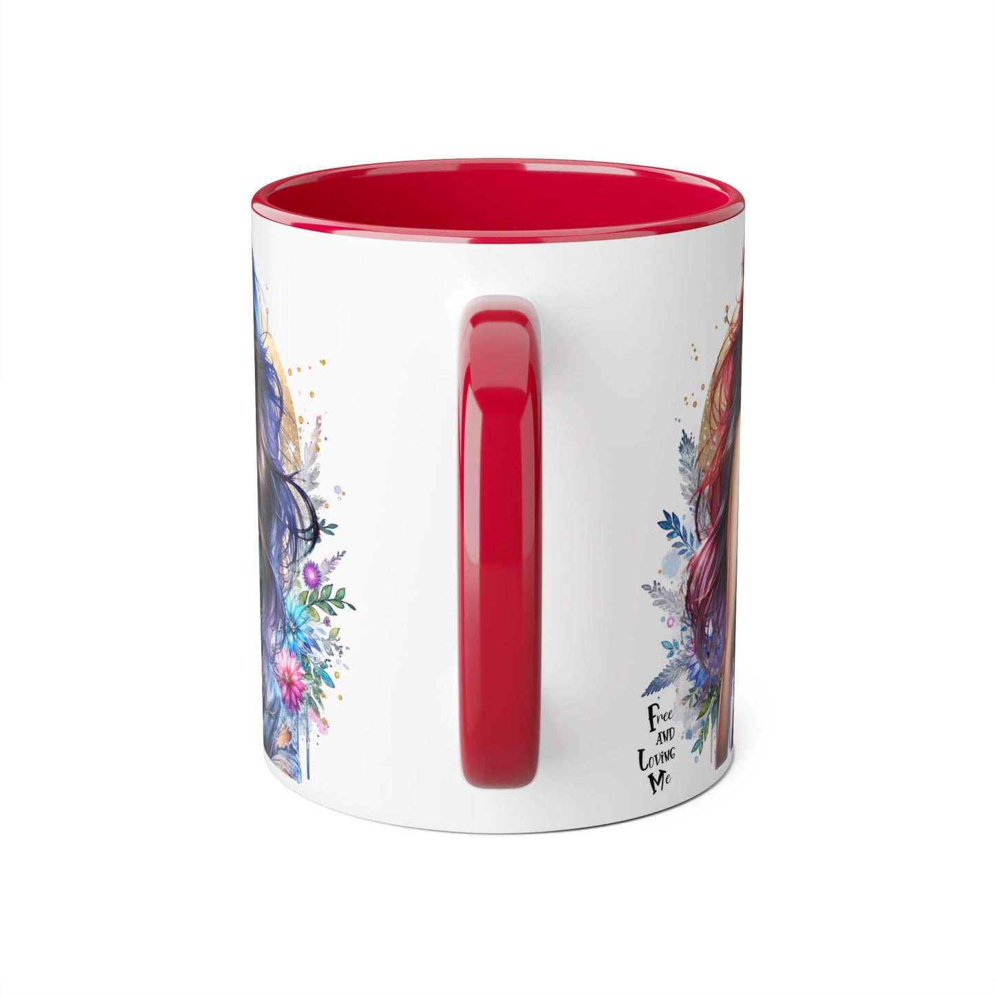Bohemian Accent Mugs, Artistic Coffee Cup, Colorful Floral Mug, Gift for Her, Unique Art Collection, Cozy Vibe