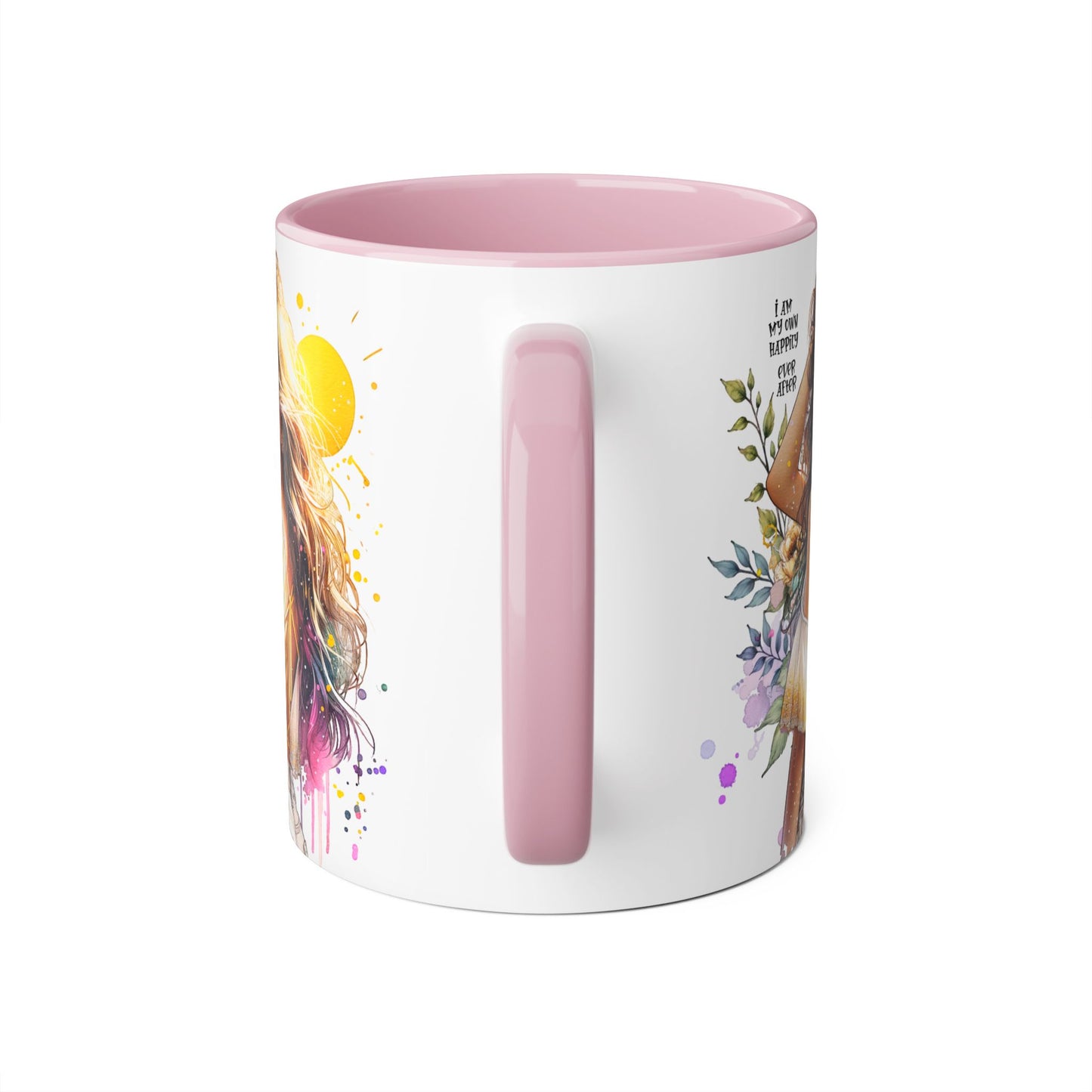 Inspirational Floral Accent Mug - "I Am My Own Happily Ever After " - 11oz