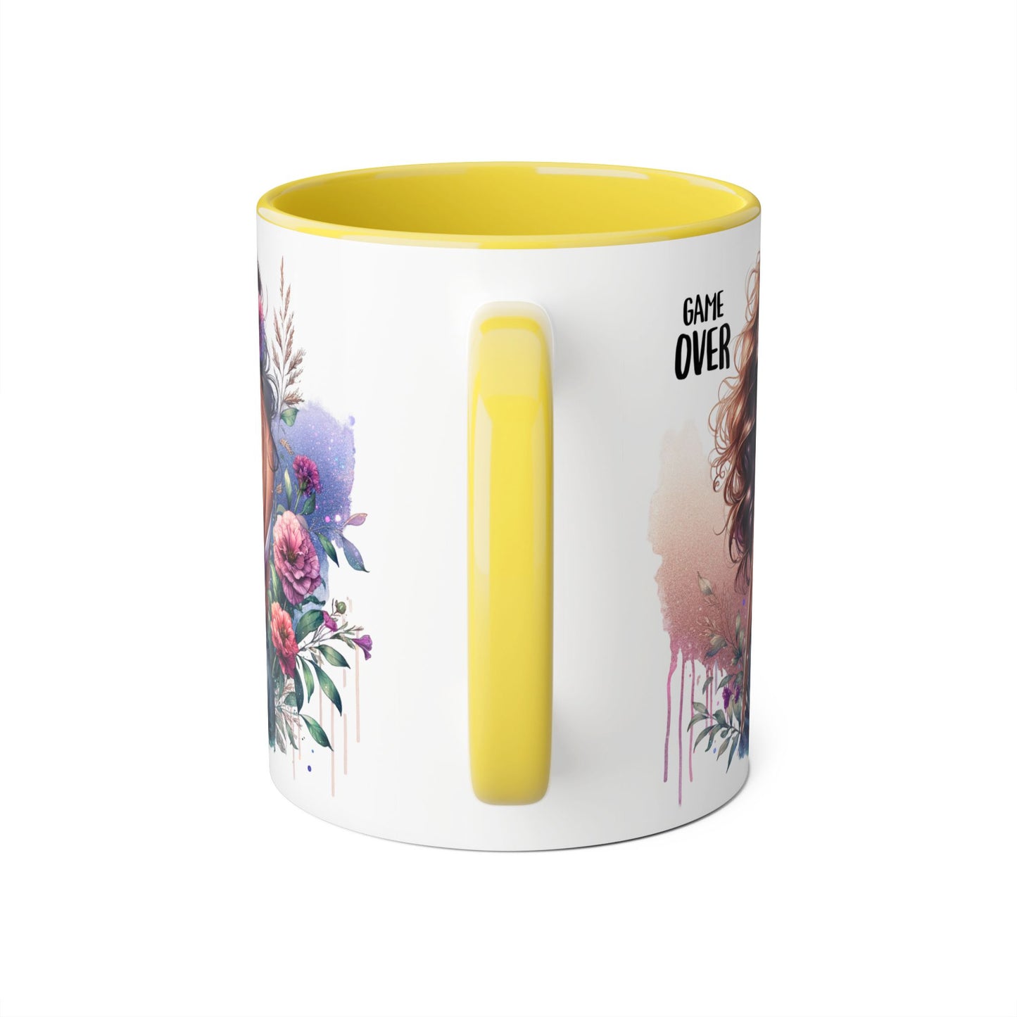 Boho Chic Accent Mug - Perfect Gift for Coffee Lovers, Home Decor, Floral Art, Unique Design, Game Over Theme