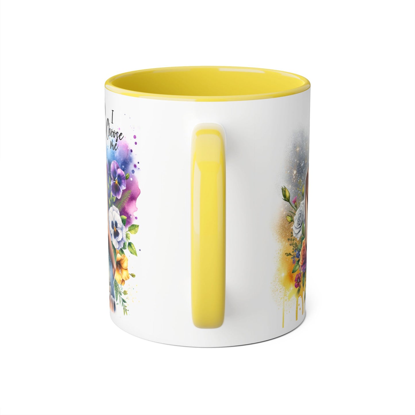 I Choose Me Empowering Accent Mugs, Coffee Cup for Self-Love, Inspirational Drinkware, Gifts for Her, Motivational Home Decor