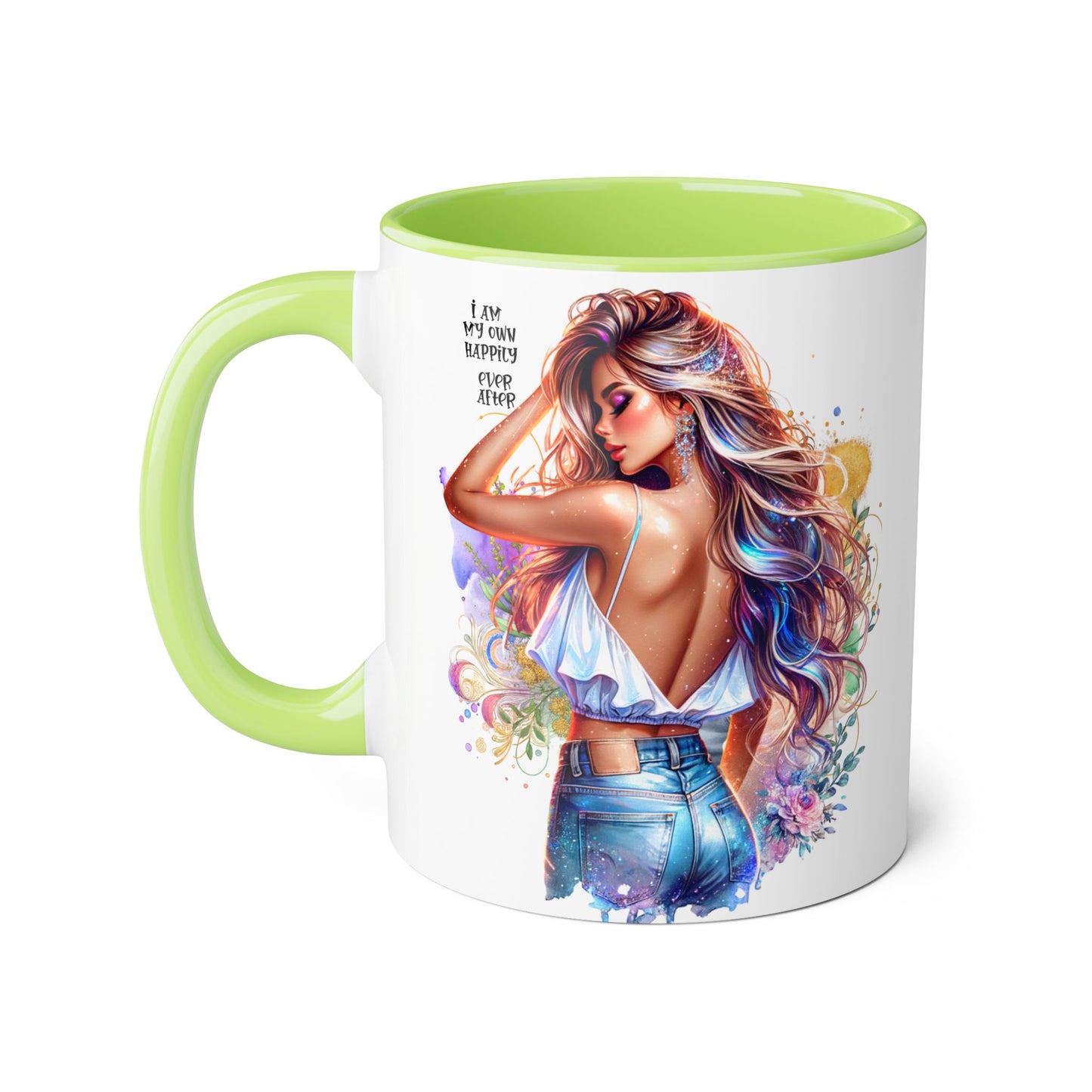 Colorful Inspirational Accent Mug - "I Am My Own Happily Ever After "