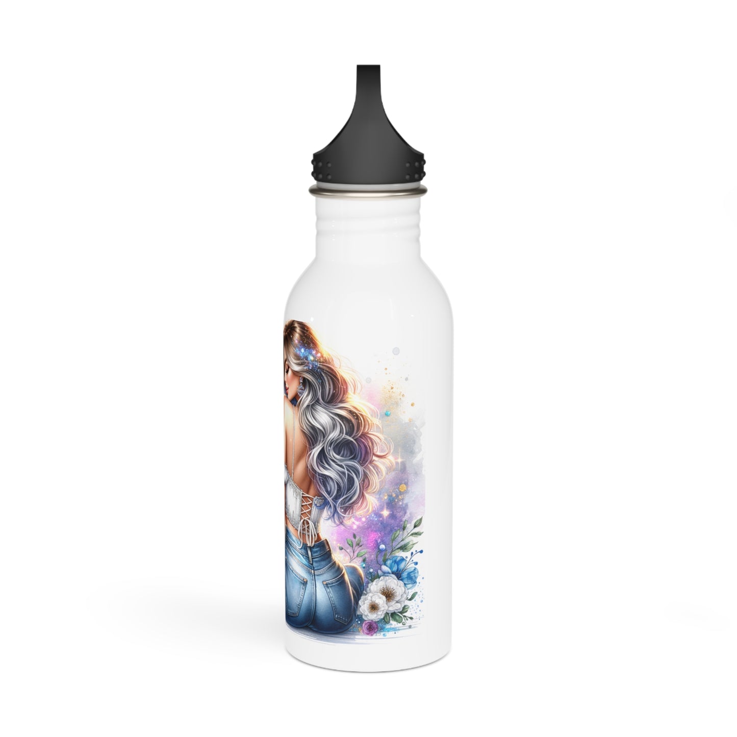 Inspirational Stainless Steel Water Bottle - I Am My Own Happily Ever After Design