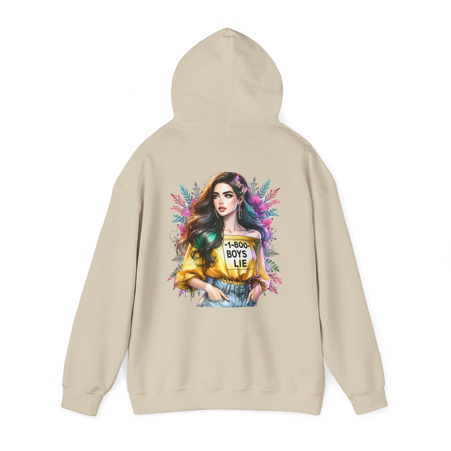 1-800-Boys-Lie Trendy Graphic Hoodie for Modern Style Lovers, Cozy Sweatshirt, Ideal Gift for Birthdays, Casual Wear, Fashion Statement