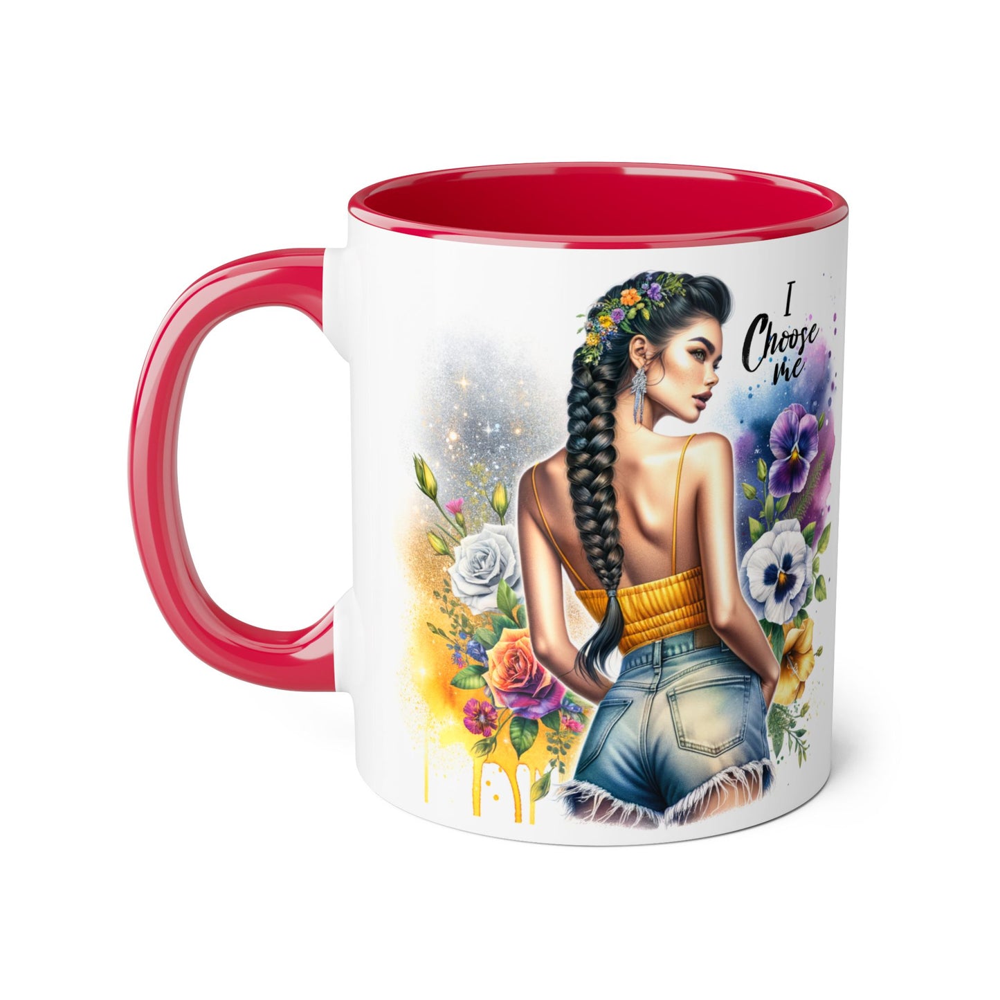 I Choose Me Empowering Accent Mugs, Coffee Cup for Self-Love, Inspirational Drinkware, Gifts for Her, Motivational Home Decor