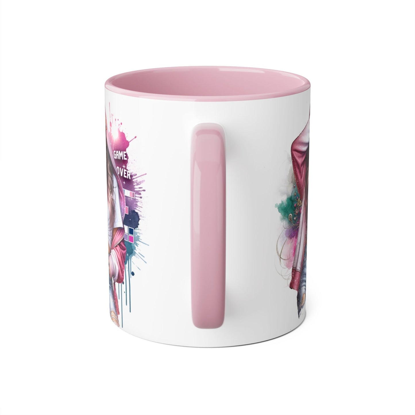 Chic Game Over Accent Mug - Stylish Coffee Cup for Gamers, Perfect Gift for Birthdays, Holidays, and Everyday Use