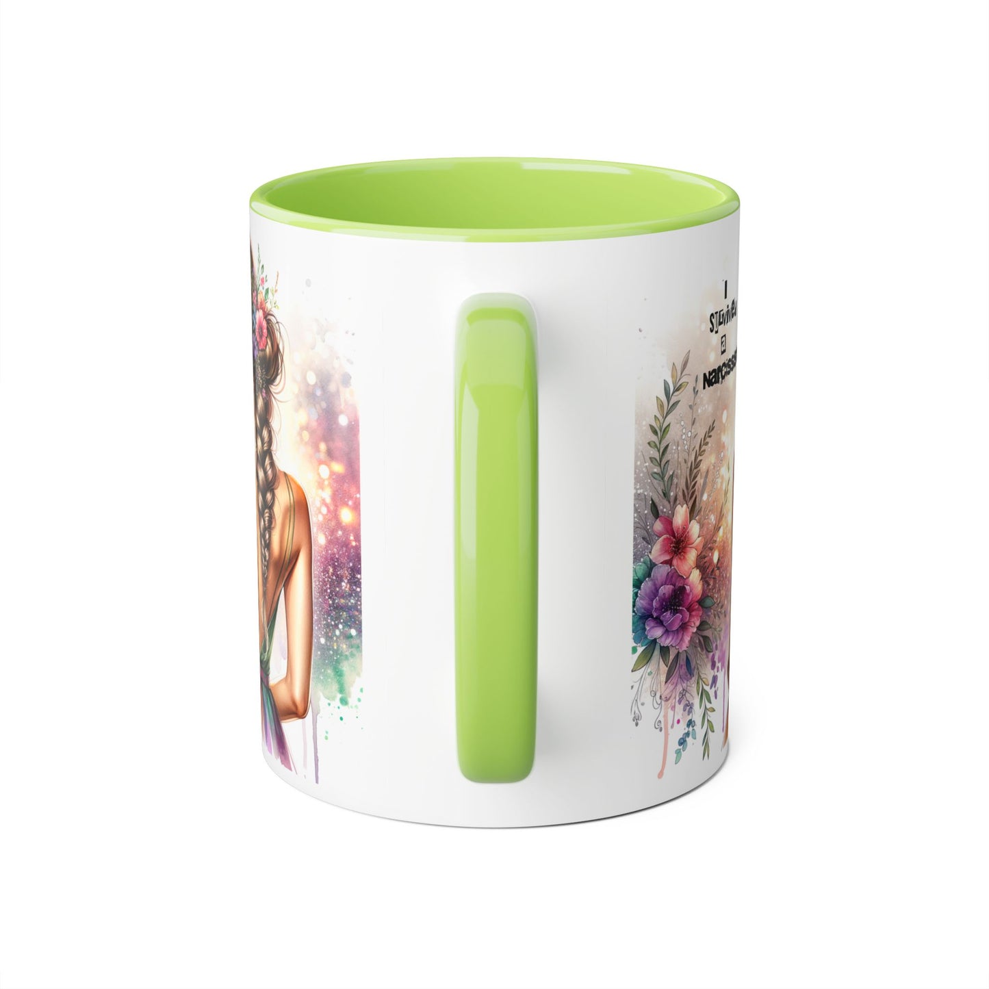 Colorful Floral Accent Mug