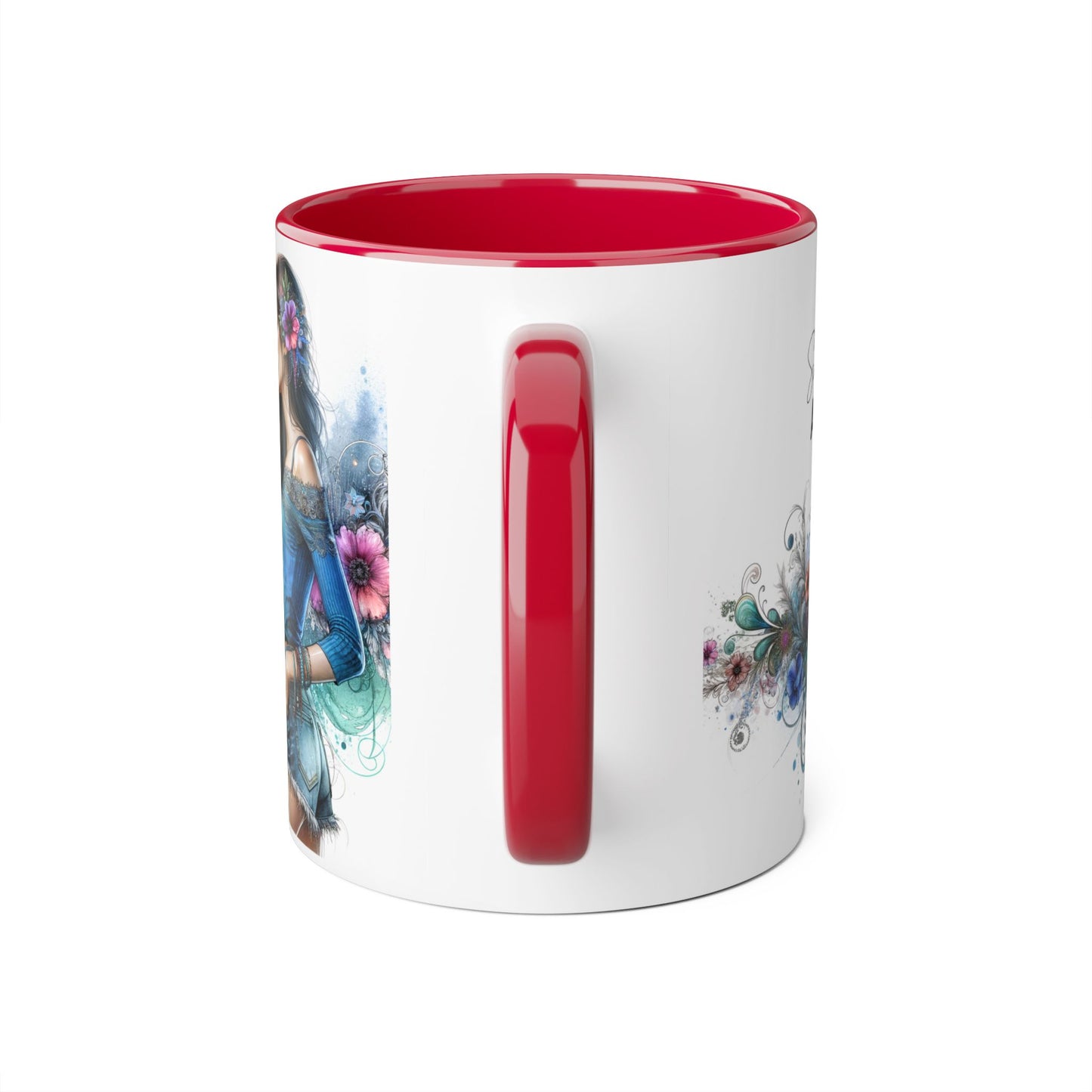 Stylish Accent Mug, Coffee Lover Gift, Floral Design Mug, Trendy Drinkware, Unique Gift for Her, Simple AF Mug