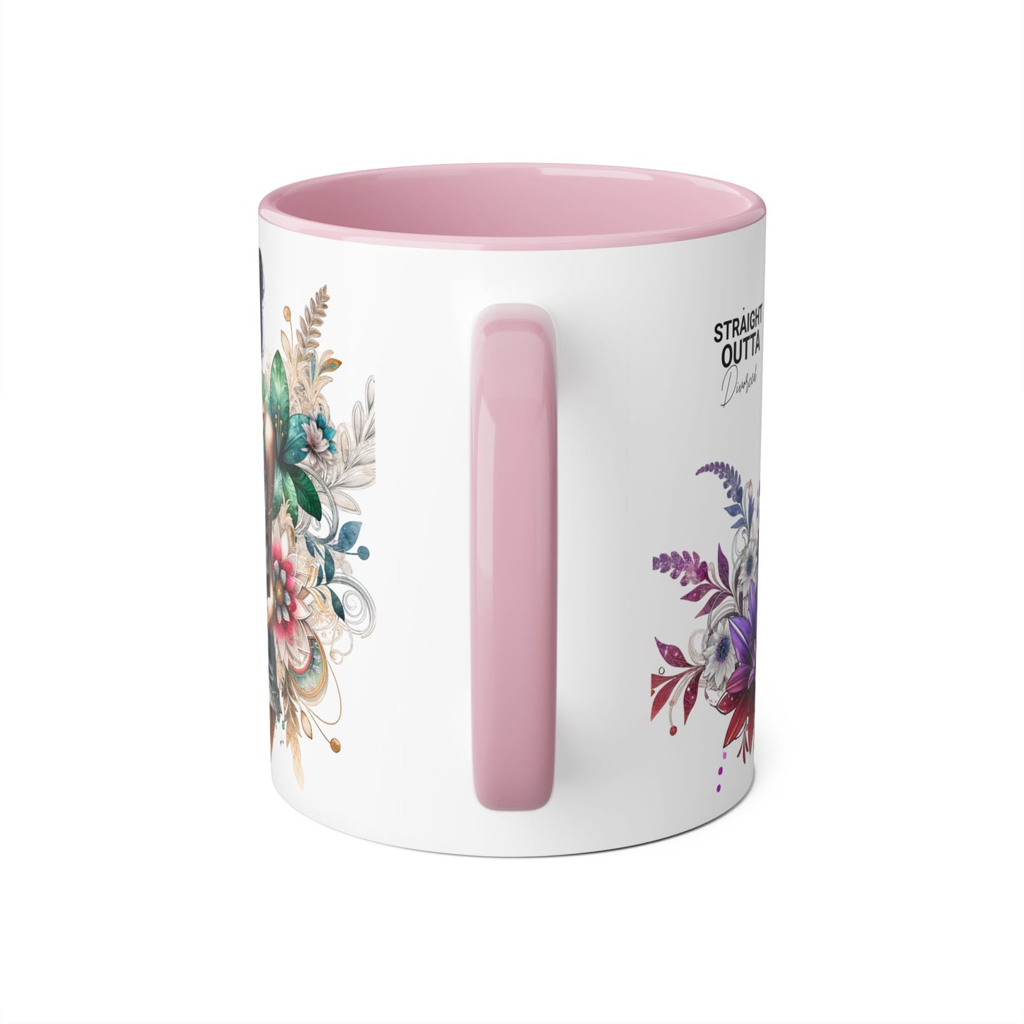 Straight Outta Divorced Humoristic Vibrant Accent Mugs, 11oz - Perfect for Gifts, Home Decor, Coffee Lovers, Birthdays, and Celebrations