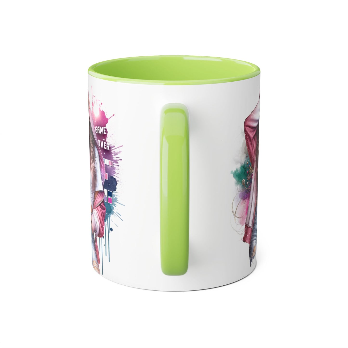 Chic Game Over Accent Mug - Stylish Coffee Cup for Gamers, Perfect Gift for Birthdays, Holidays, and Everyday Use