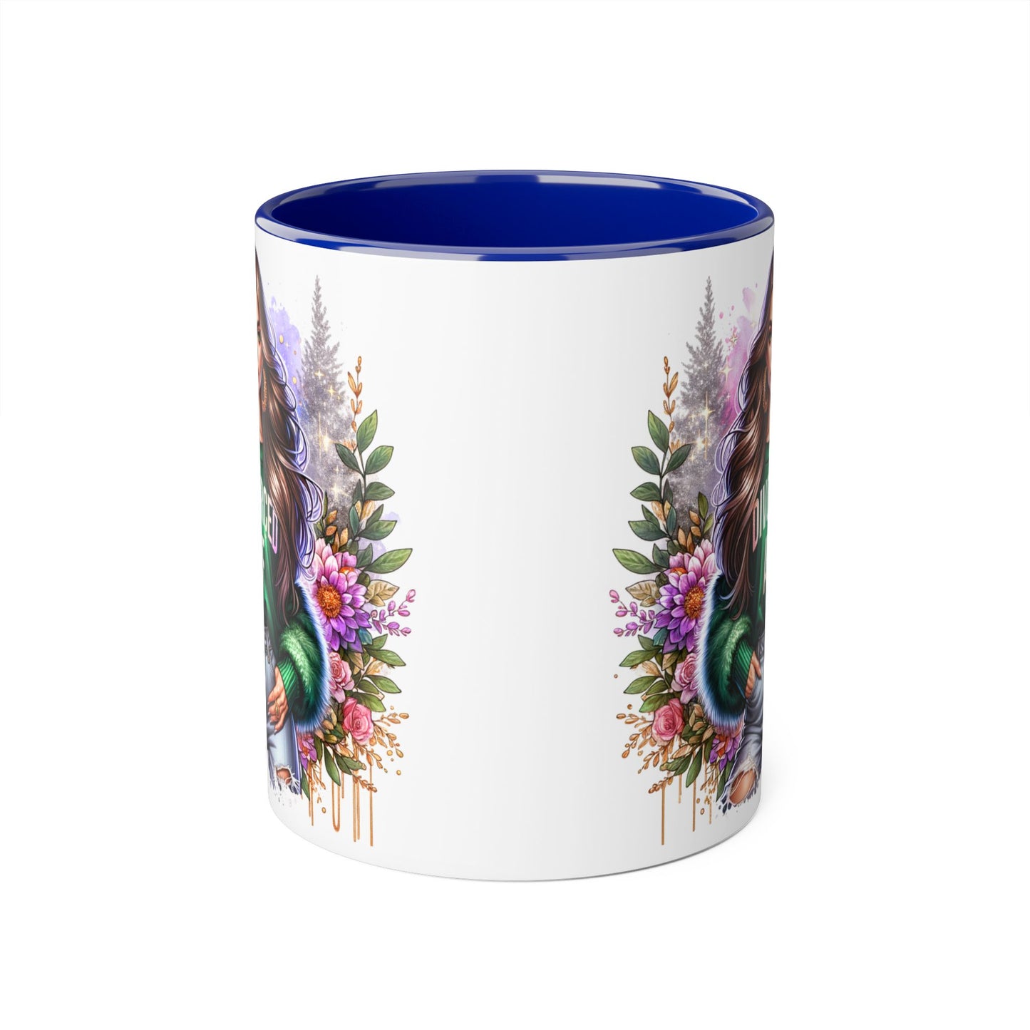 Stylish Accent Mugs for Empowering Sips, Floral Artwork, Perfect Gift for Divorced Friends, Motivational Tea or Coffee Cup