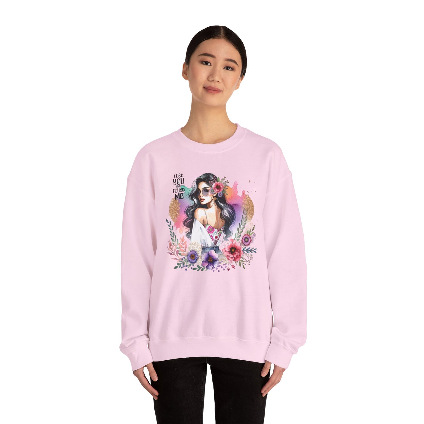 Lost You And Found Me Bohemian Floral Sweatshirt | You Are Beautiful | Cozy Unisex Crewneck for Women, Gift for Her, Casual Wear, Spring Fashion
