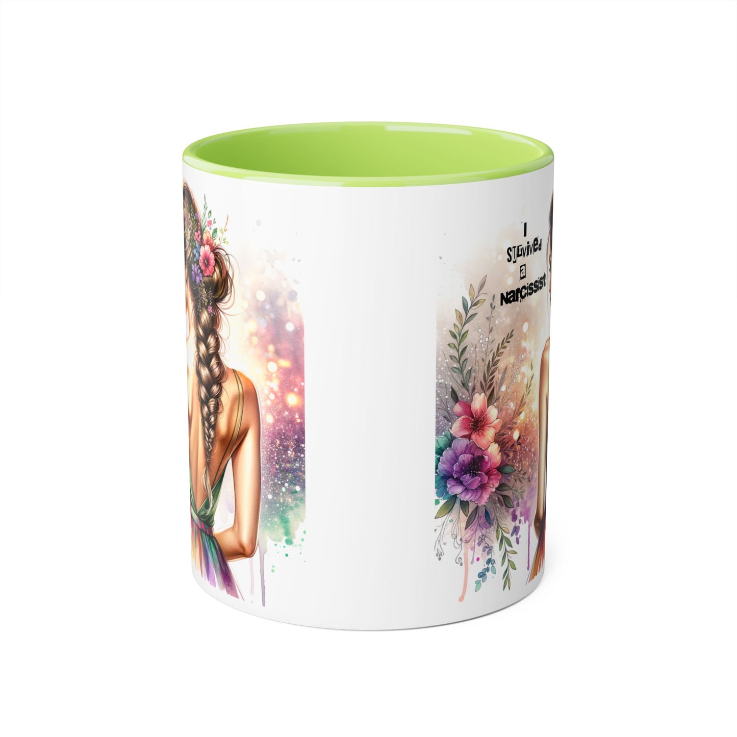 Colorful Floral Accent Mug