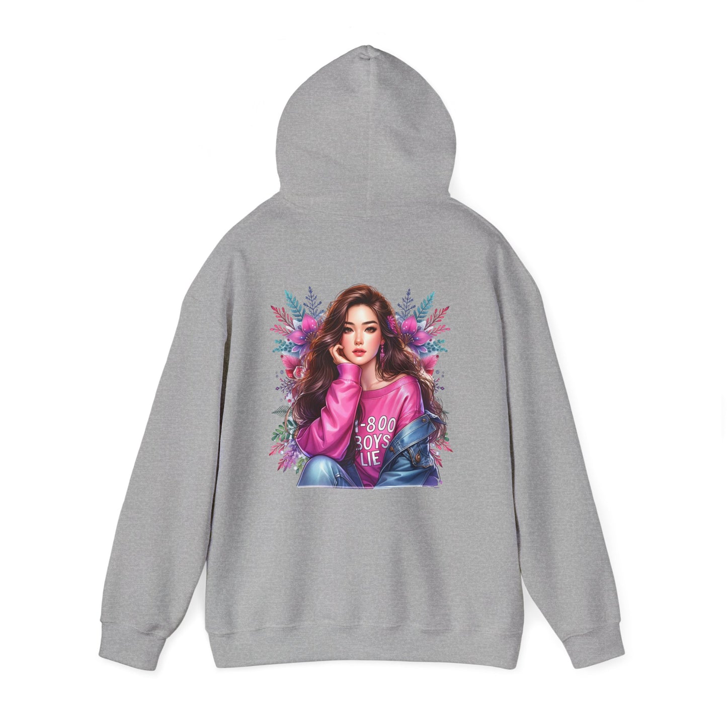 1-800-Boys-Lie Stylish Graphic Hoodie for Trendsetters, Cozy Hooded Sweatshirt, Fashionable Streetwear, Perfect Gift for Her, Everyday Comfort