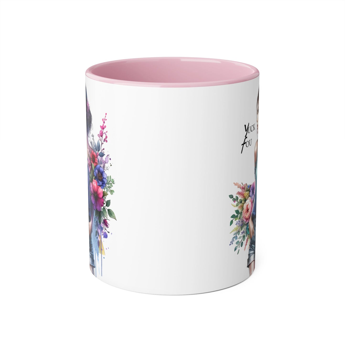 Yuck Fou Floral Art Accent Mug | Stylish Gift for Coffee Lovers, Housewarming, Birthdays, Creative Decor