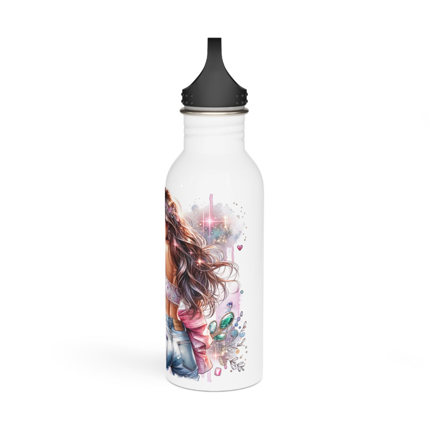 Stainless Steel Water Bottle - 'I Am My Own Happily Ever After' Inspirational Design for Fashion Lovers
