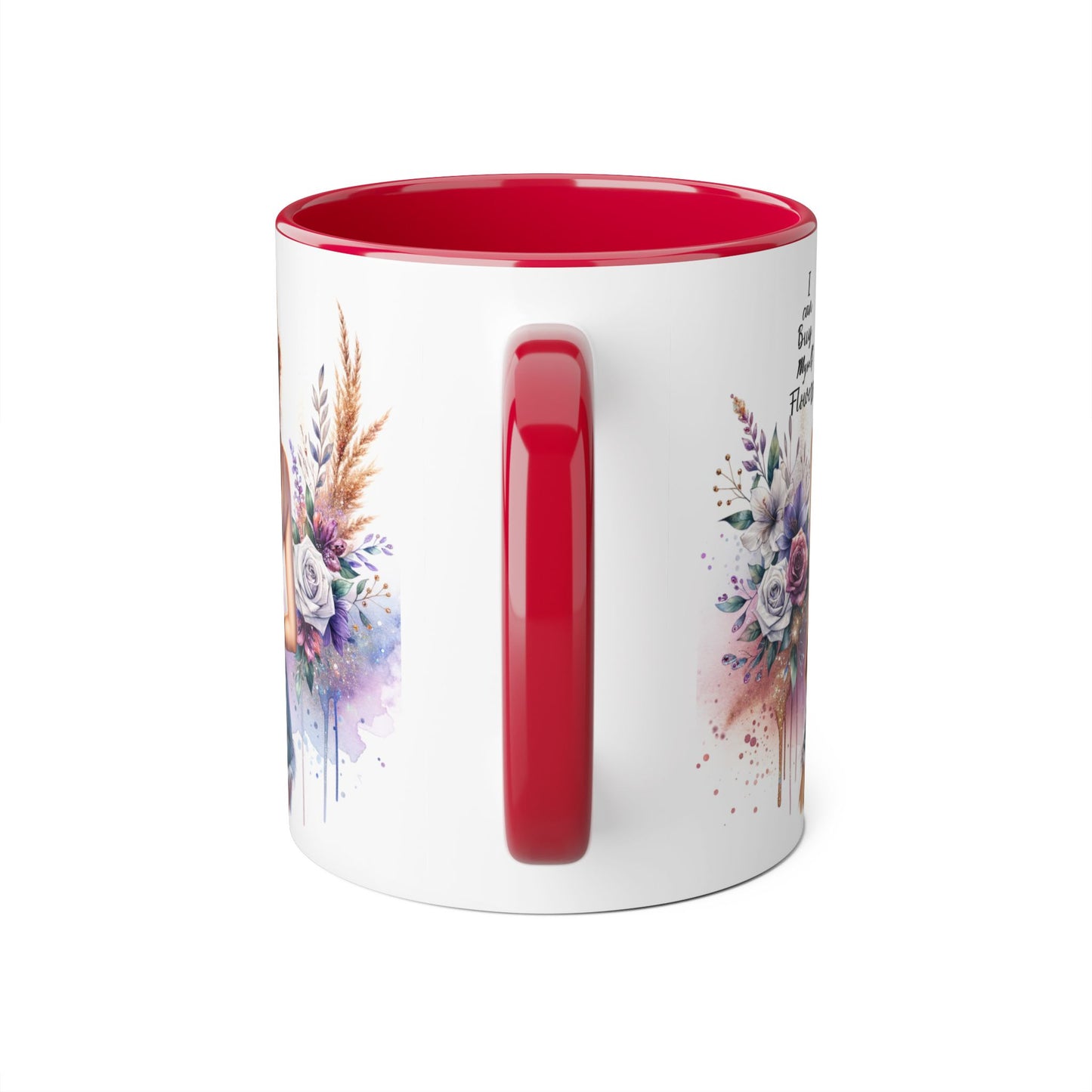 I Can Buy Myself Flowers Floral-Inspired Accent Mug, Boho Coffee Cup, Gift for Flower Lovers, Artful Drinkware for Special Occasions, Women's Inspirational Mug