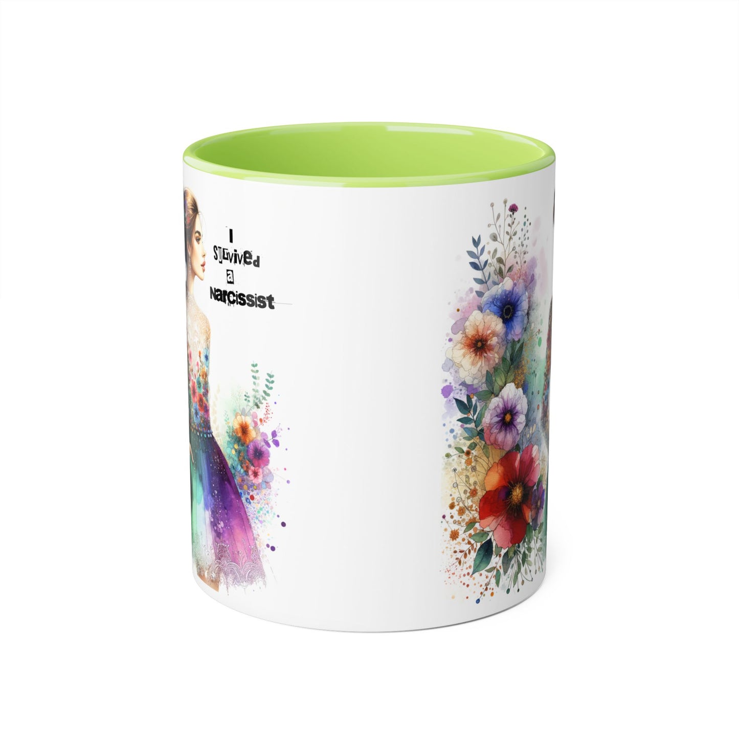 Colorful Floral Quotes Coffee Mug, Gift for Flower Lovers, Inspirational Mug, Unique Tea Cup, Perfect for Birthdays