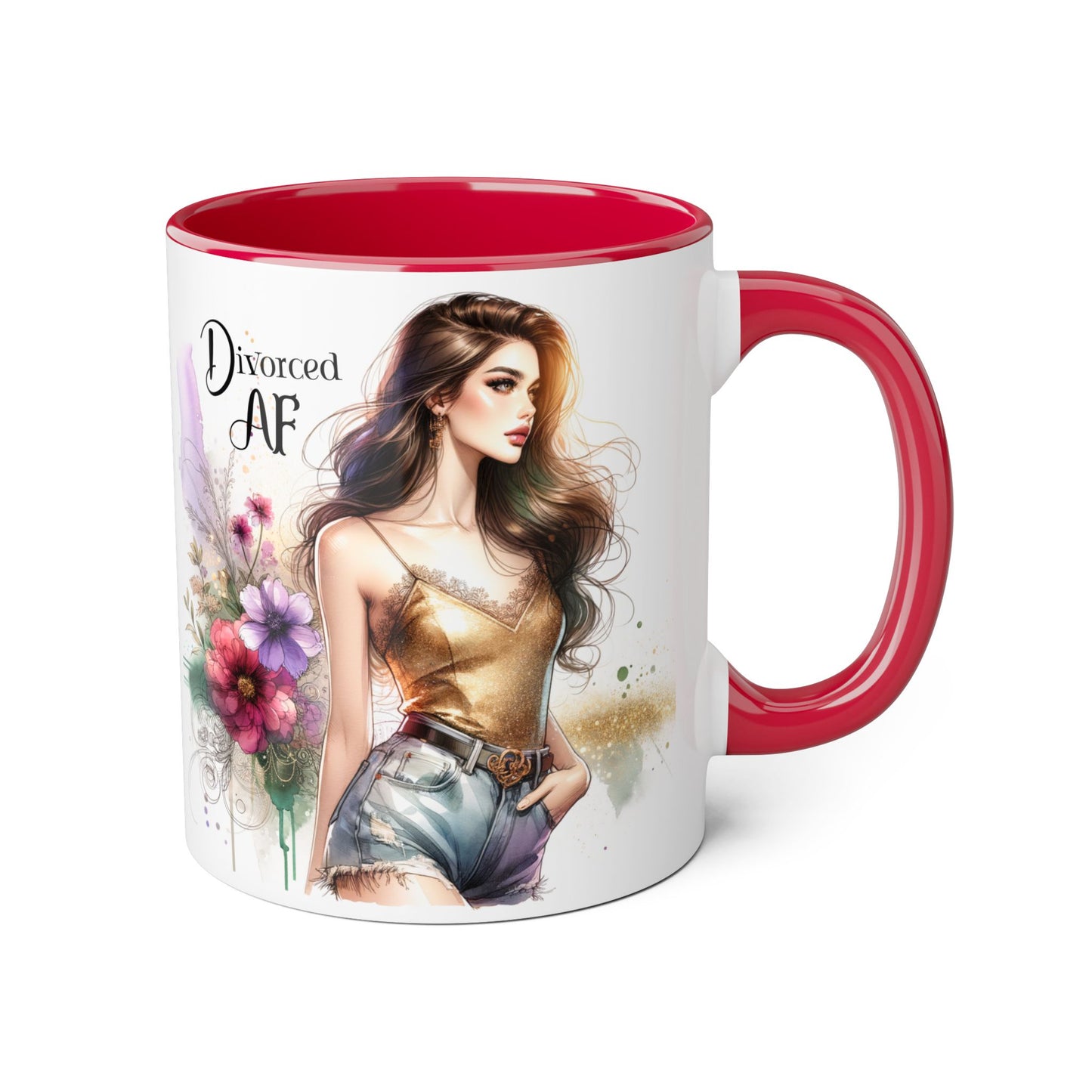 Divorced AF Ceramic Mug, Sassy Coffee Cup, Empowerment Gift, Self-Love Mug, Unique Mug for Women, Divorce Celebration