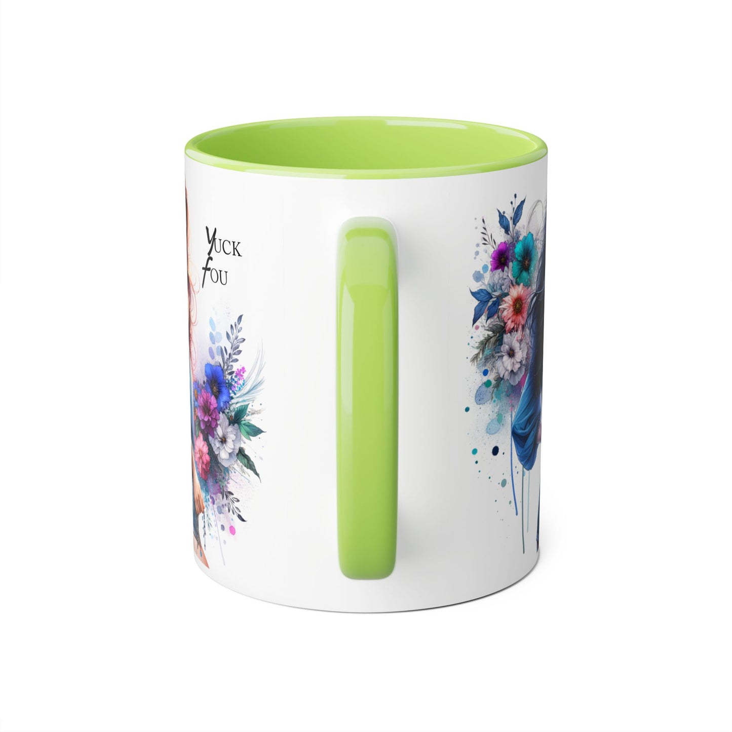 Yuck Fou Floral Graphic Accent Mug: Perfect Gift for Tea Lovers, Coffee Breaks, Home Decor, Inspirational Quotes, Mother's Day, Birthdays