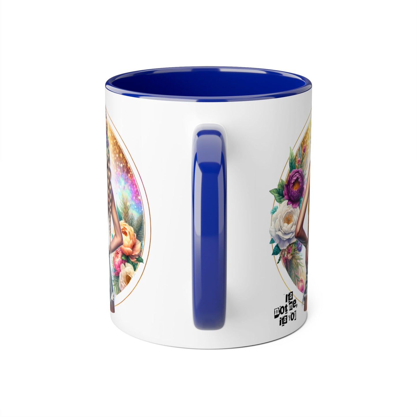 It's Not Me, It's You Humoristic Beautiful Floral Accent Mugs - Unique Coffee Cup for Art Lovers, Perfect Gift for Home Decor, Birthday, or Wedding