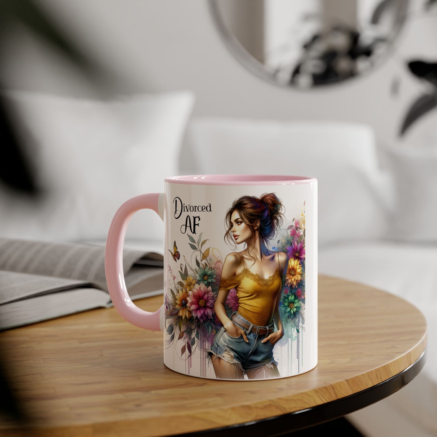 Divorced AF Accent Mug