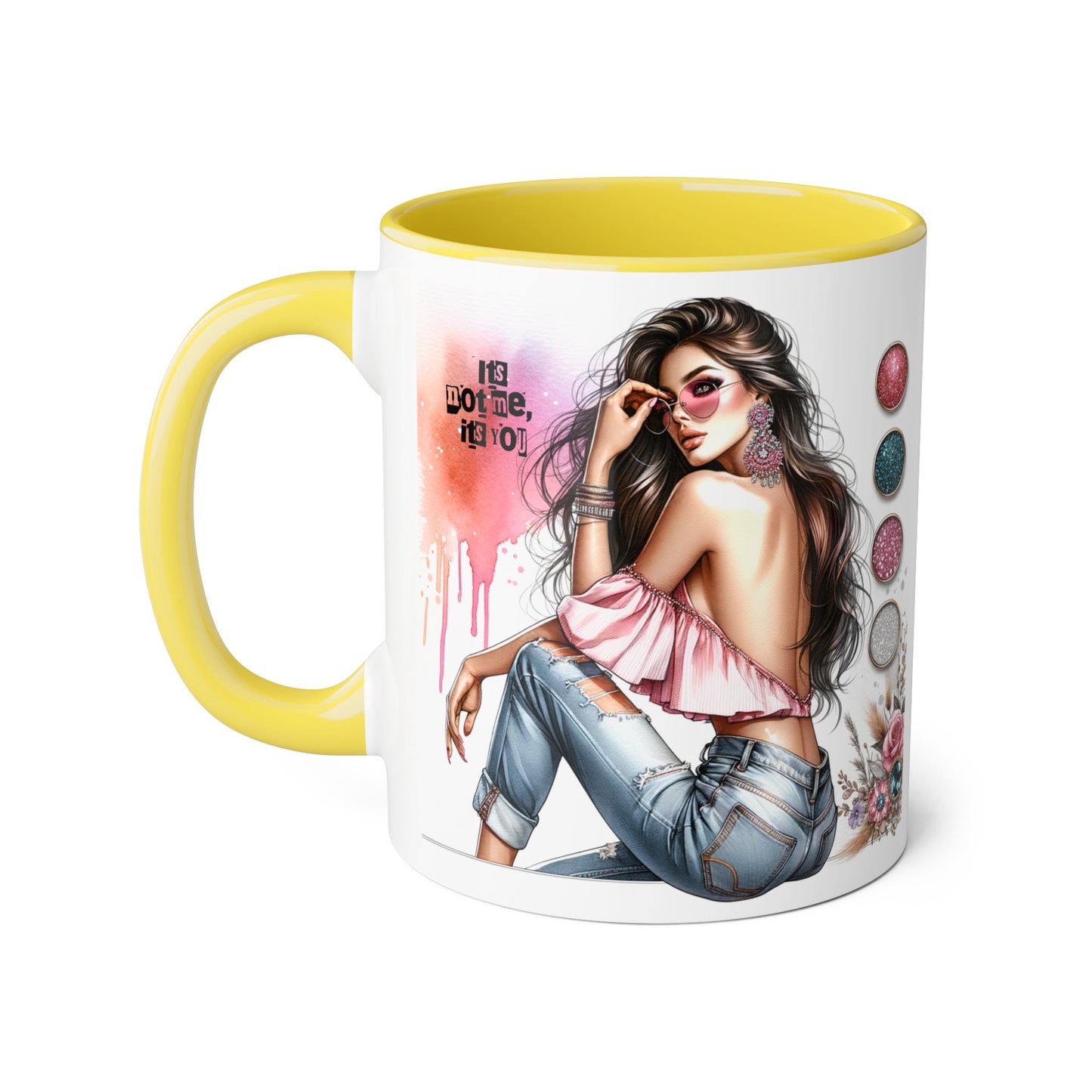 It's Not Me, It's You Humoristic Stylish Accent Mug - Chic Gift for Fashion Lovers, Coffee/Tea Mug, Unique Kitchen Decor, Perfect for Birthdays, Holidays, or Everyday