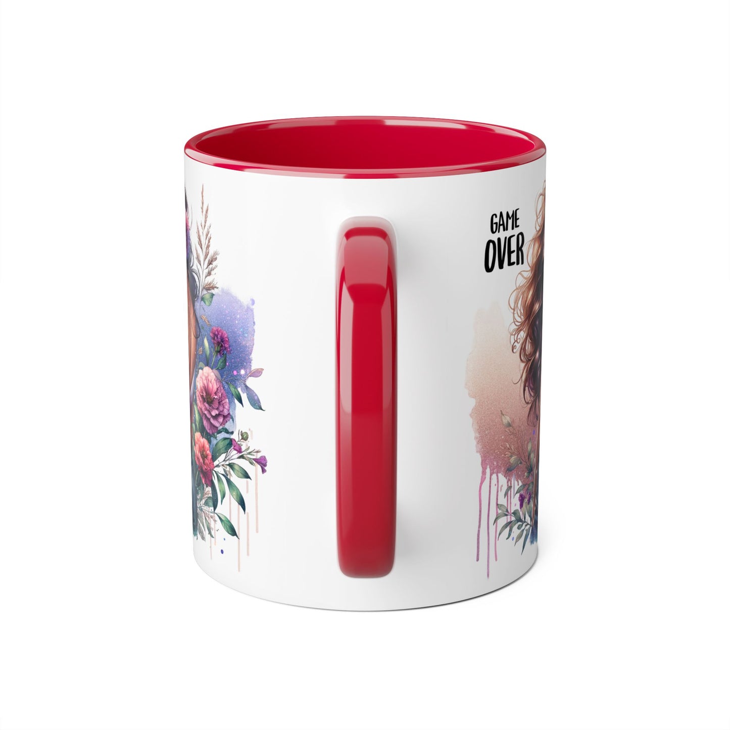 Boho Chic Accent Mug - Perfect Gift for Coffee Lovers, Home Decor, Floral Art, Unique Design, Game Over Theme