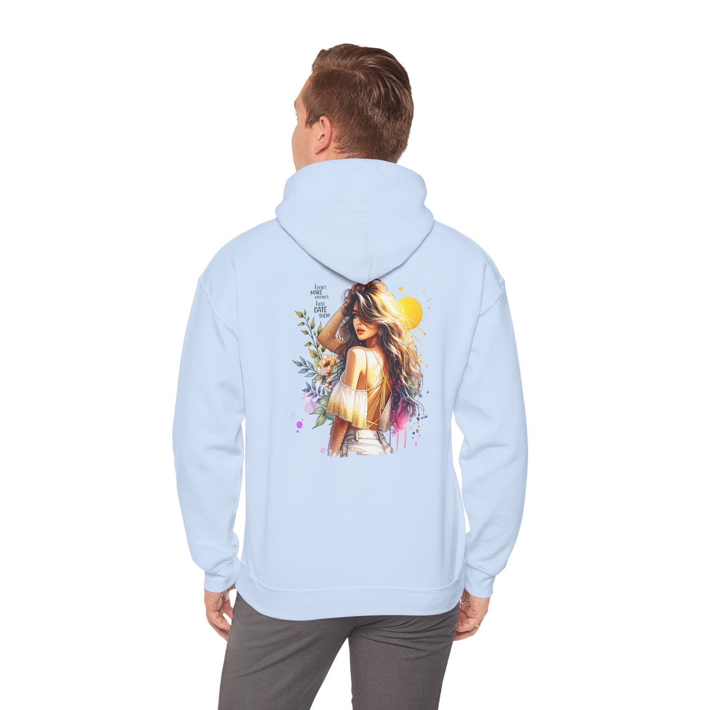 I Don`t Make Mistakes, I Just Date Them Boho Chic Artist Hoodie, Cozy Sweatshirt, Gift for Art Lovers, Casual Wear, Summer Vibes, Creative Style, Festivals