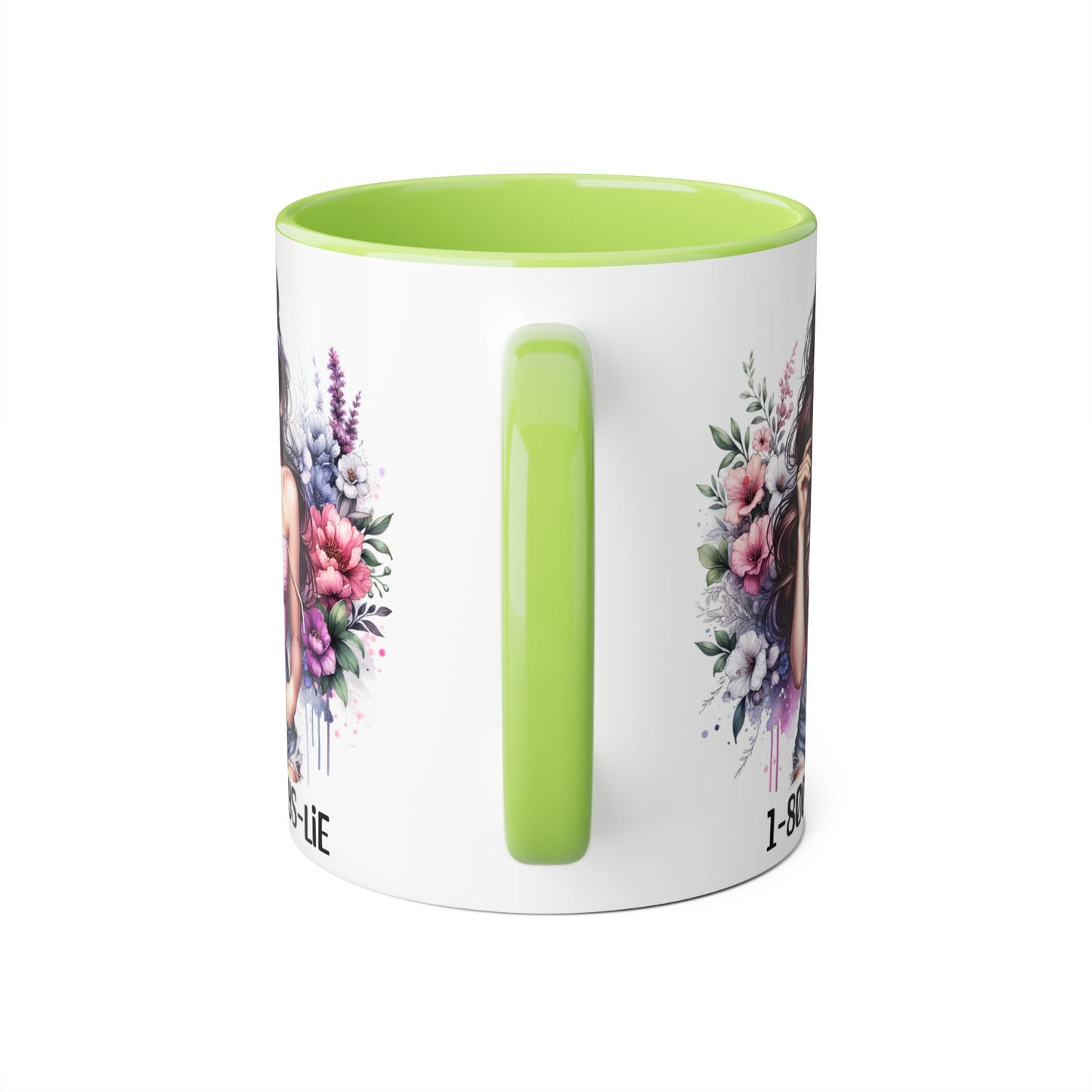 Chic Floral Coffee Mug - 1-800-BOYS-LIE, Trendy Gift for Her, Cute Floral Accent Mug, Coffee Lover's Gift, Girlfriend Mug