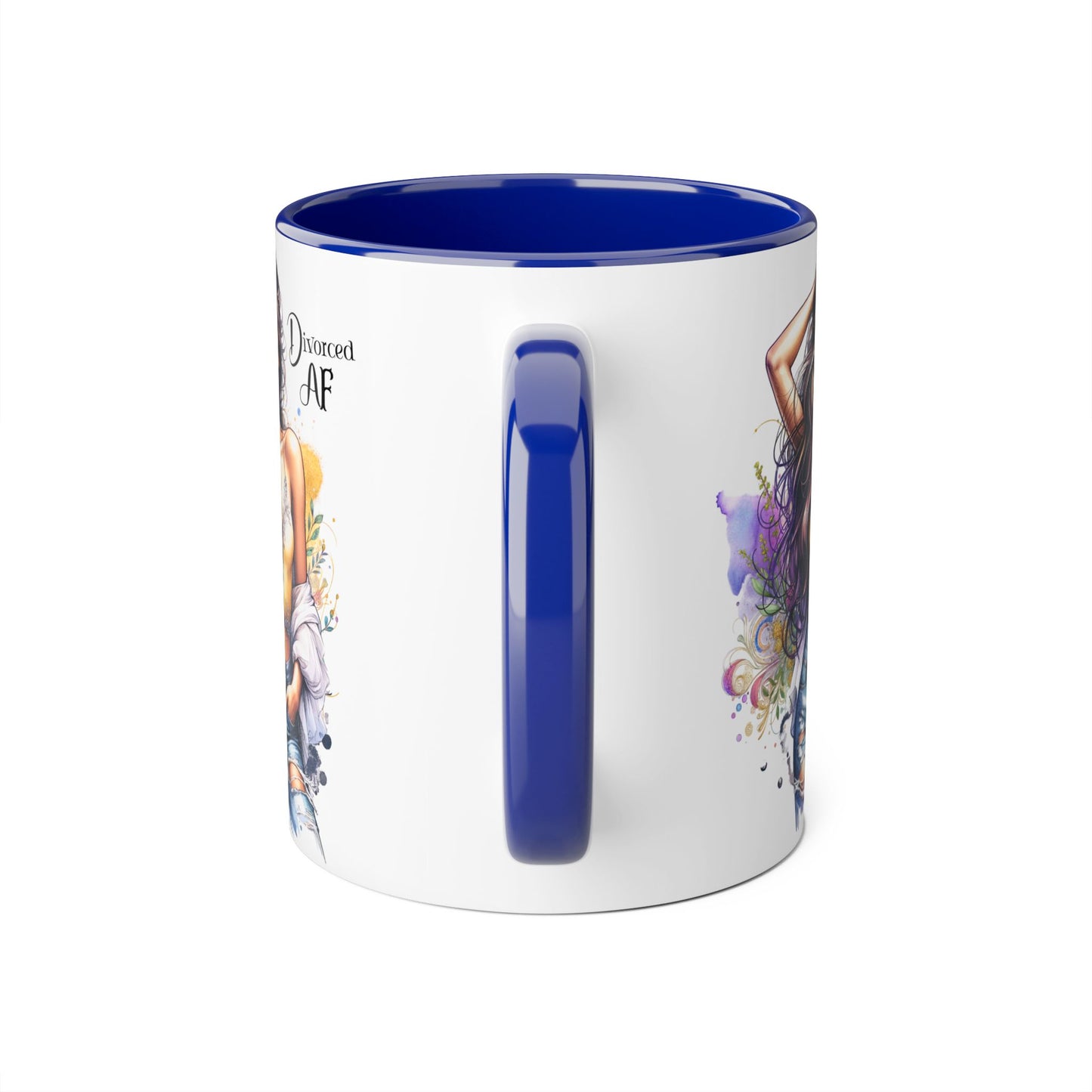 Divorced AF Mug, Stylish 11oz Accent Mug for Coffee Lovers, Perfect for Gifts, Self-Care and Empowerment, Unique Art Design