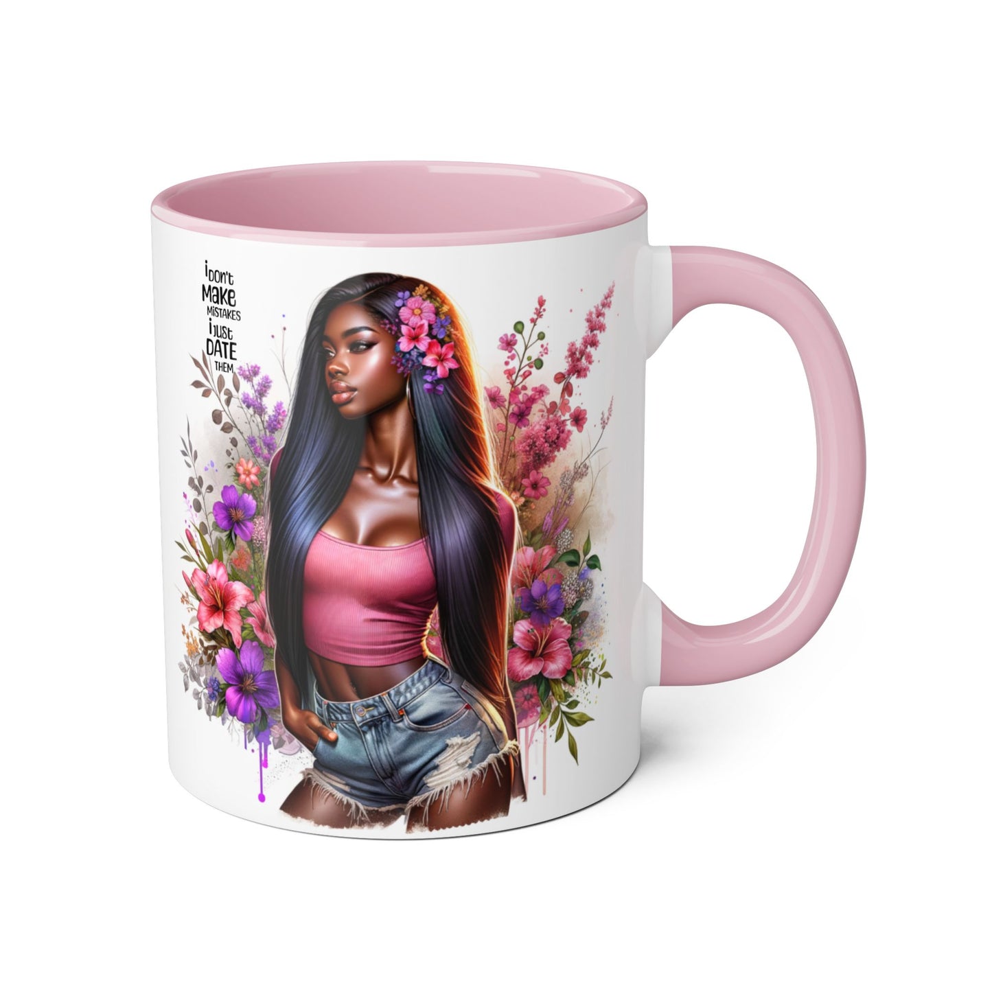 'I Don't Make Mistakes, I Date Them' Accent Mugs, 11oz