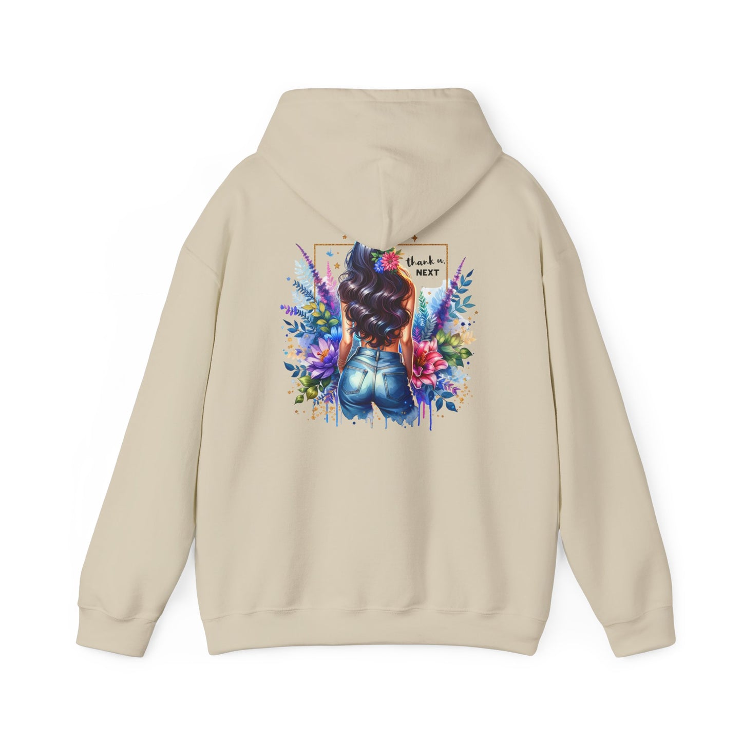 Thank U, Next Colorful Artistic Hooded Sweatshirt for Creative Souls, Stylish Gift for Art Lovers, Cozy Casual Wear, Unique Sweatshirt, Vibrant Hoodie