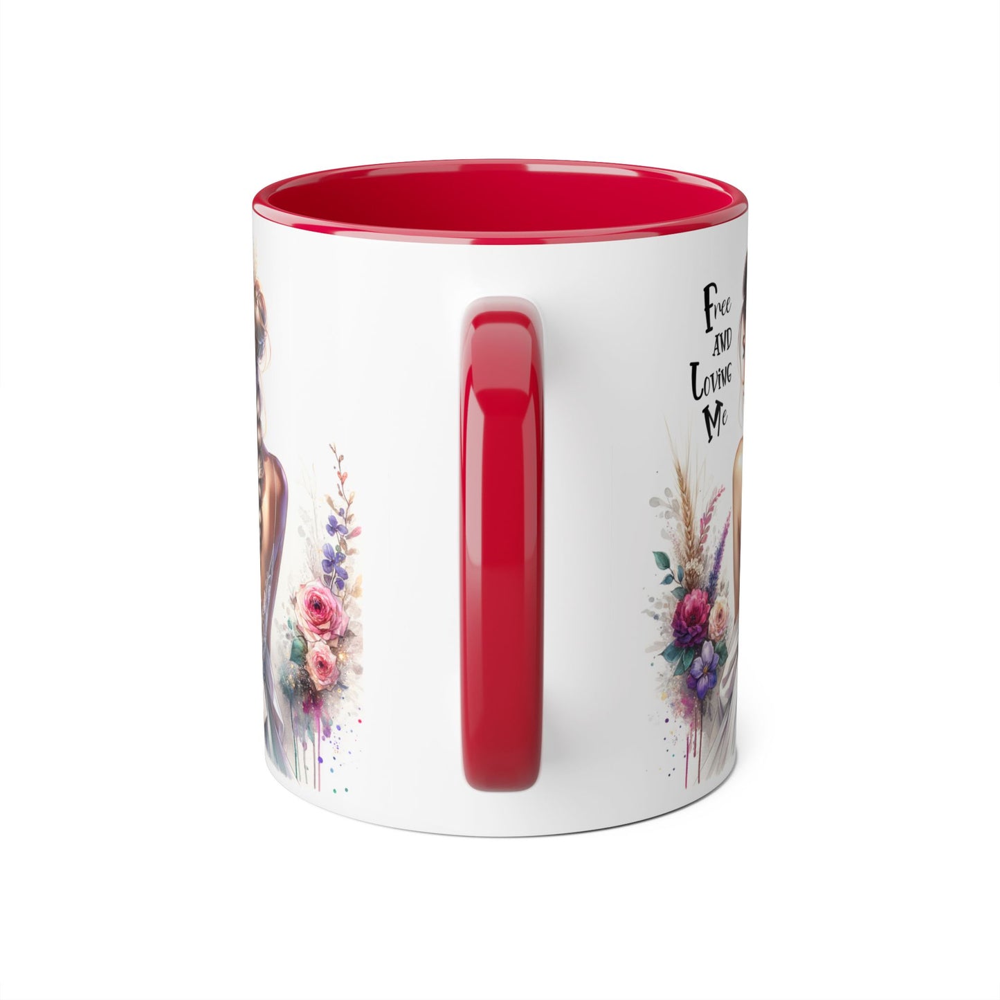 Bohemian Accent Mug with Floral Design | Free and Loving Me | Perfect Gift for Her, Wedding, or Everyday Use