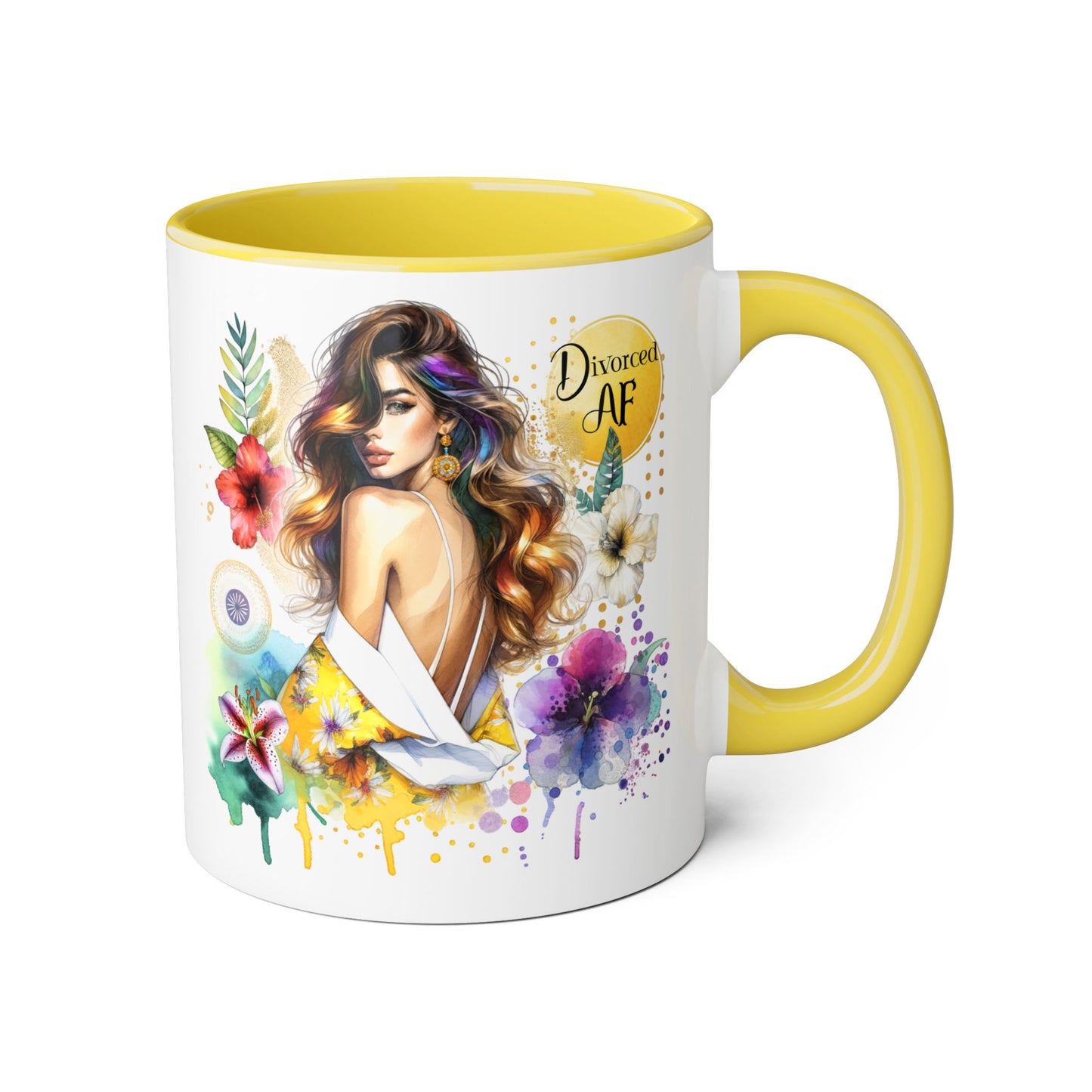 Vibrant Floral Accent Mug for Dreamers, Unique Coffee Cup, Gift for Her, Inspirational Beverage Mug, Boho Style Drinkware
