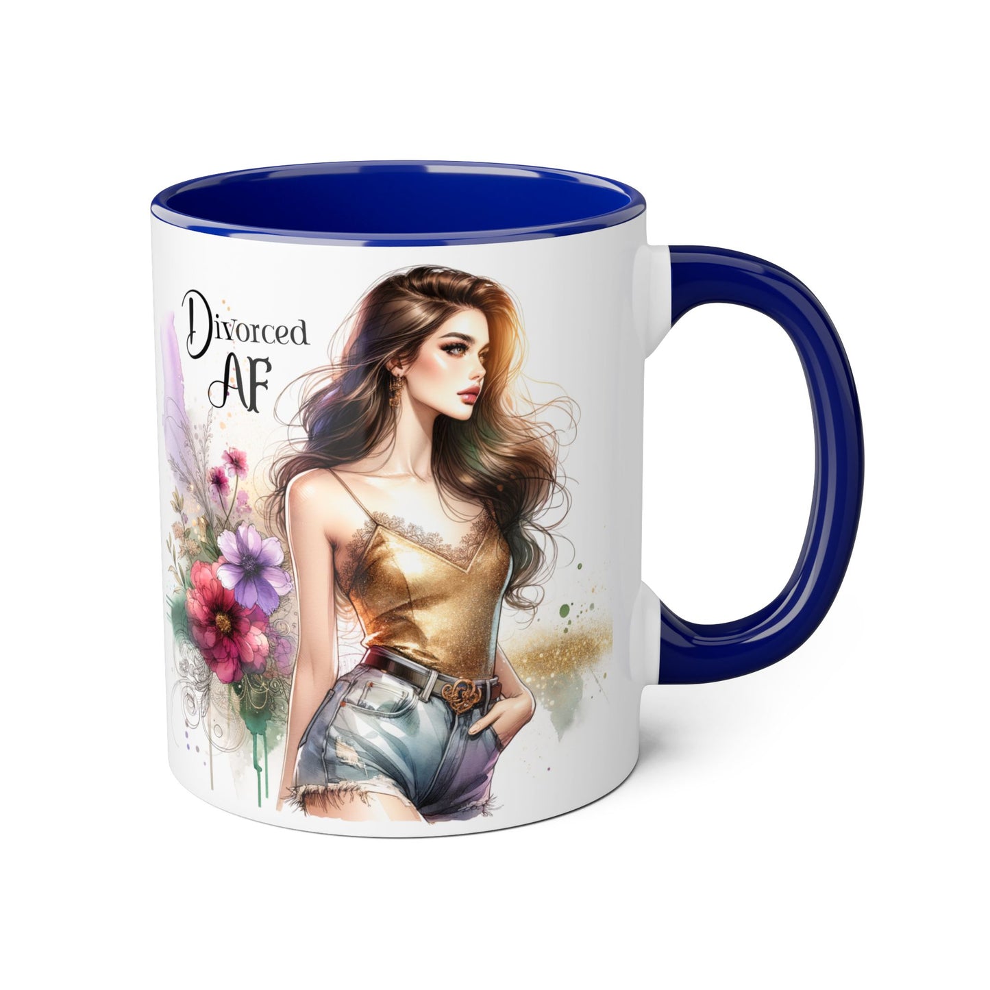 Divorced AF Ceramic Mug, Sassy Coffee Cup, Empowerment Gift, Self-Love Mug, Unique Mug for Women, Divorce Celebration