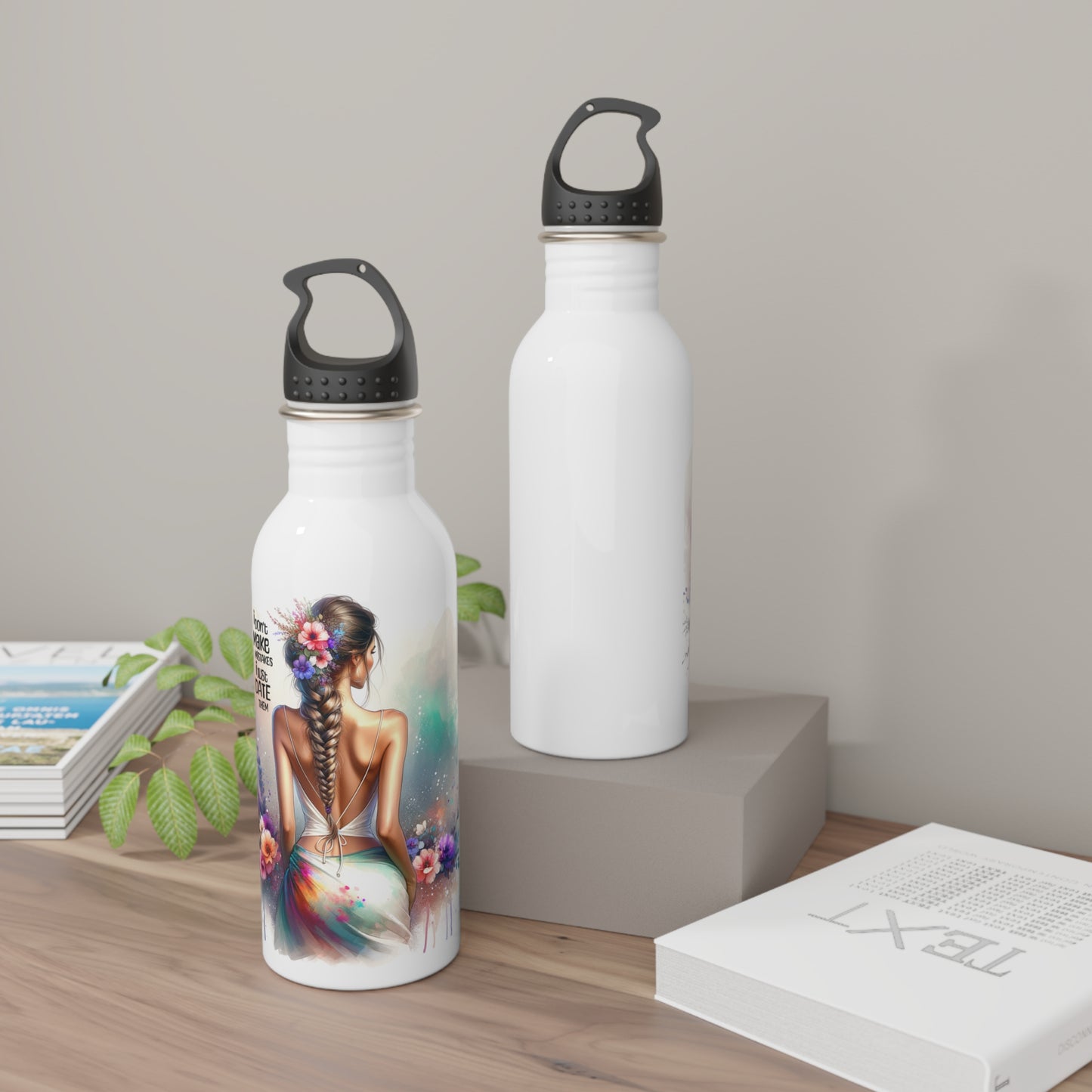 Stainless Steel Water Bottle-'I Don't Make Mistakes, I Date Them.'