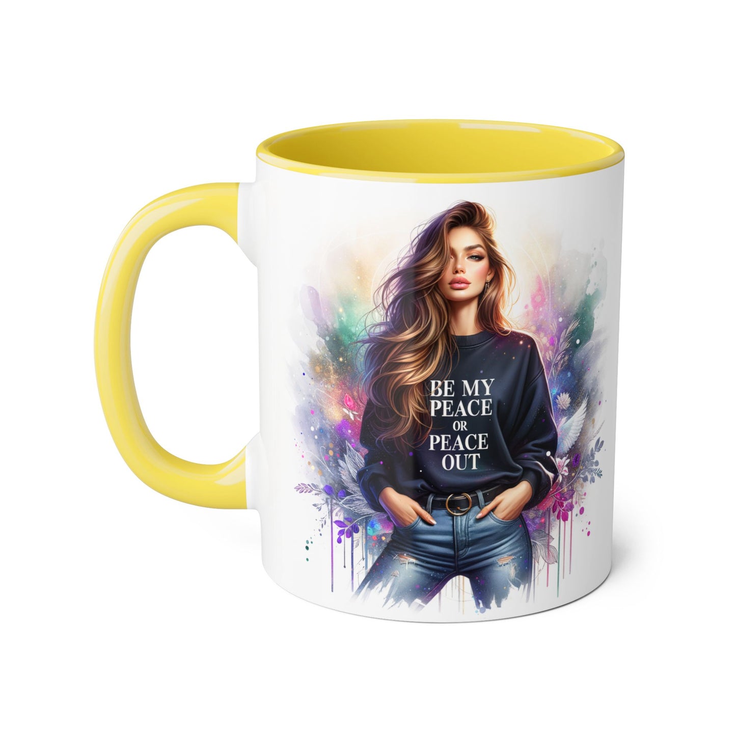 Be My Peace or Peace Out Accent 11oz Mug