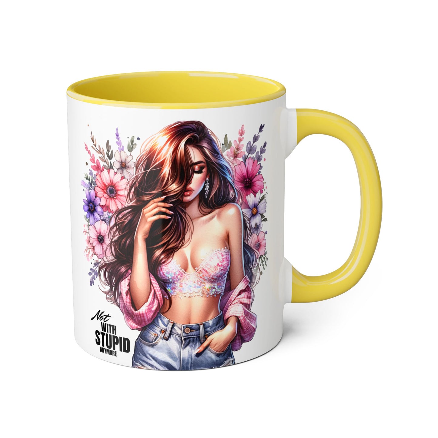 Mug - Not With Stupid Anymore Humoristic 11oz Accent Mug