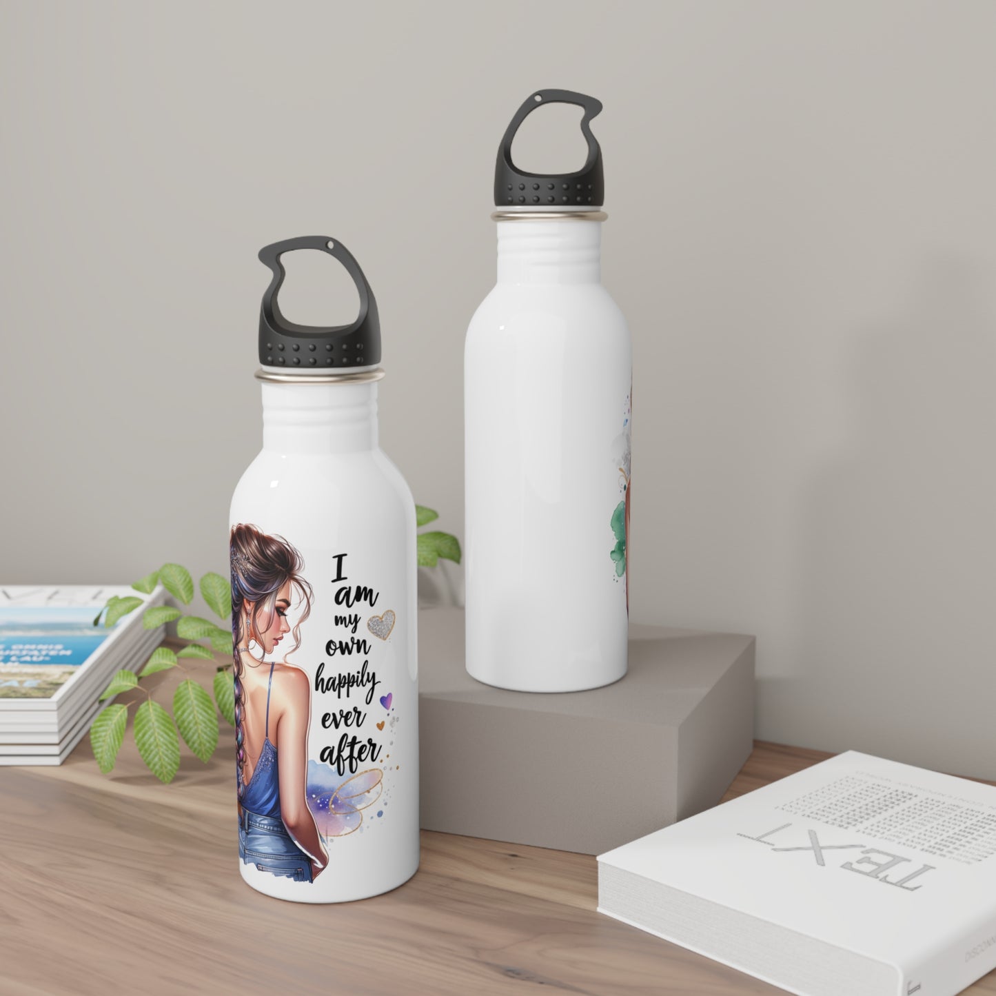 Inspirational Stainless Steel Water Bottle - 'I Am My Own Happily Ever After' Motivational Design