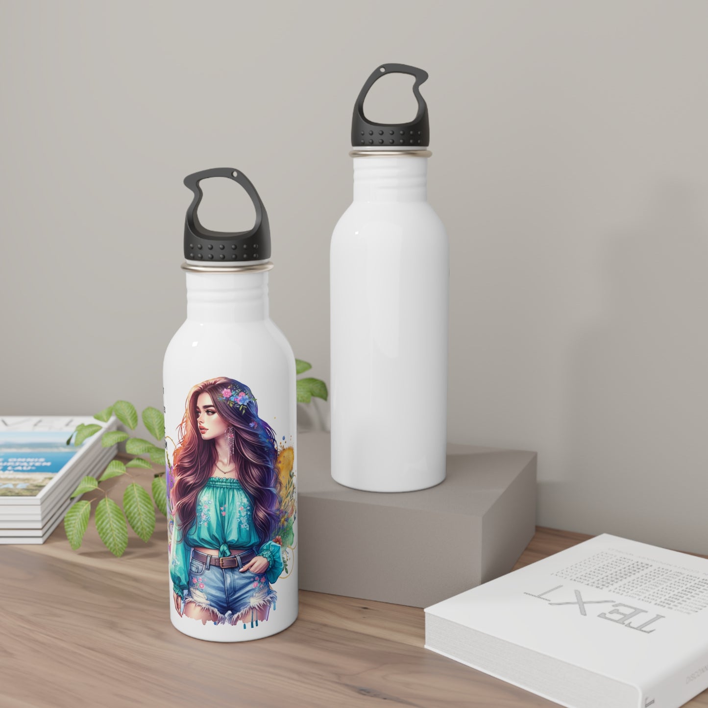 I Don't Make Mistakes, I Date Them Bohemian Water Bottle with Inspirational Quotes, Eco-Friendly Hydration, Gift for Nature Lovers, Fitness Enthusiasts, Travel Accessory