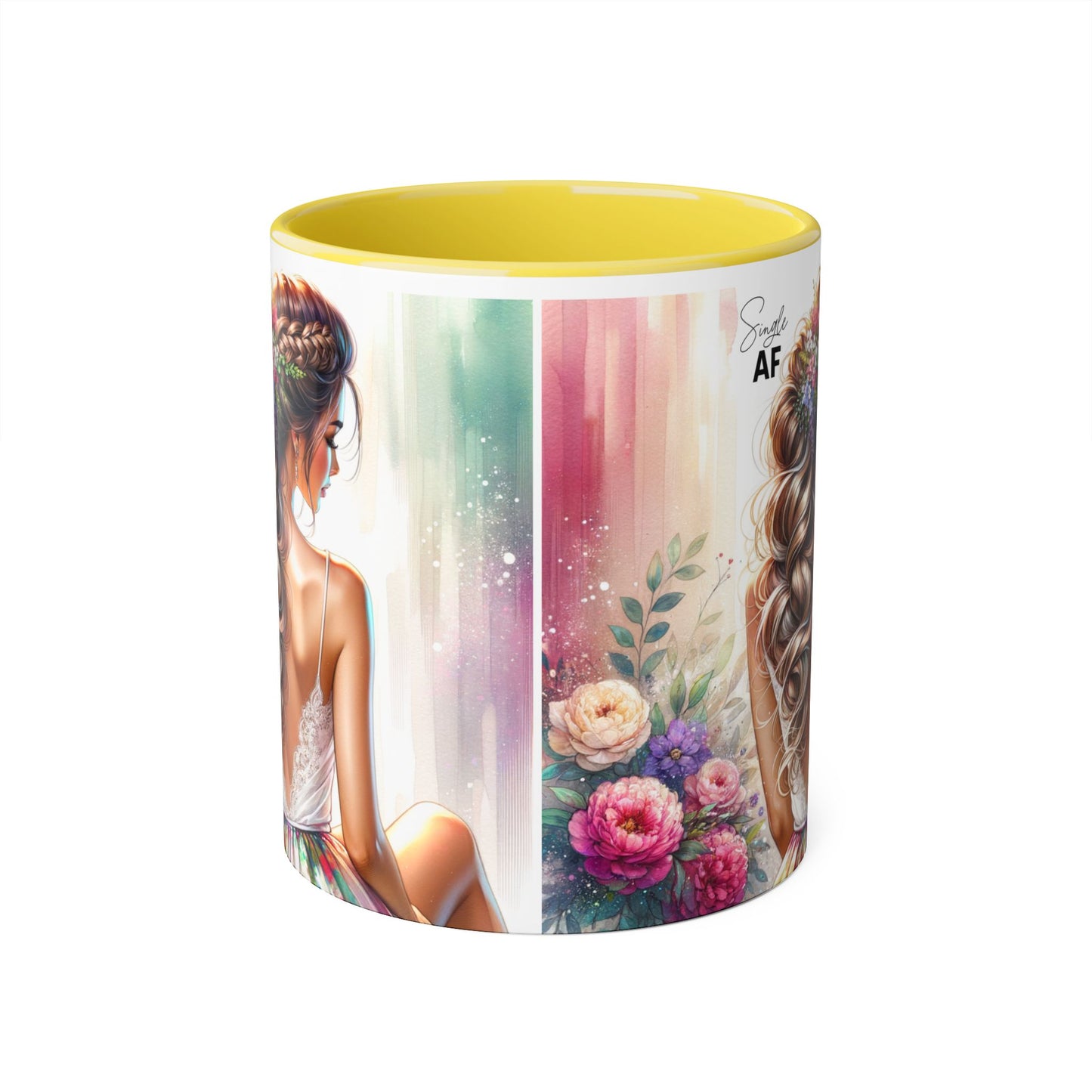 Elegant Floral Accent Mug - Perfect for Coffee Lovers, Gift for Her, Tea Time, Home Decor, Birthdays or Celebrations